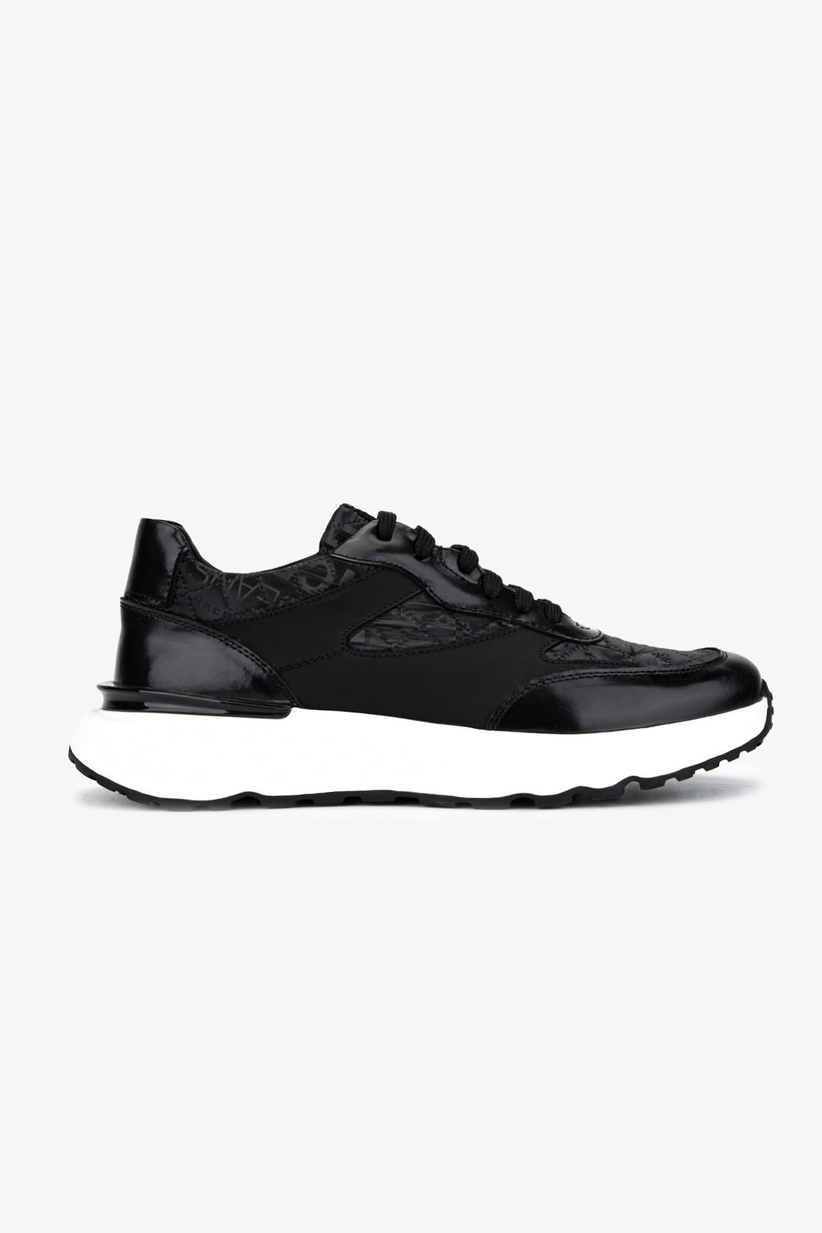 Valmenti Erkek Hakiki Deri Siyah Sneakers & Spor Ayakkabı