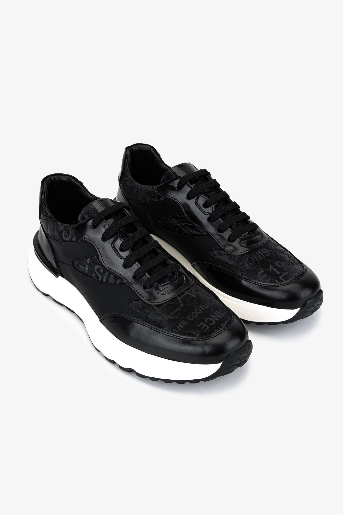 Valmenti Erkek Hakiki Deri Siyah Sneakers & Spor Ayakkabı