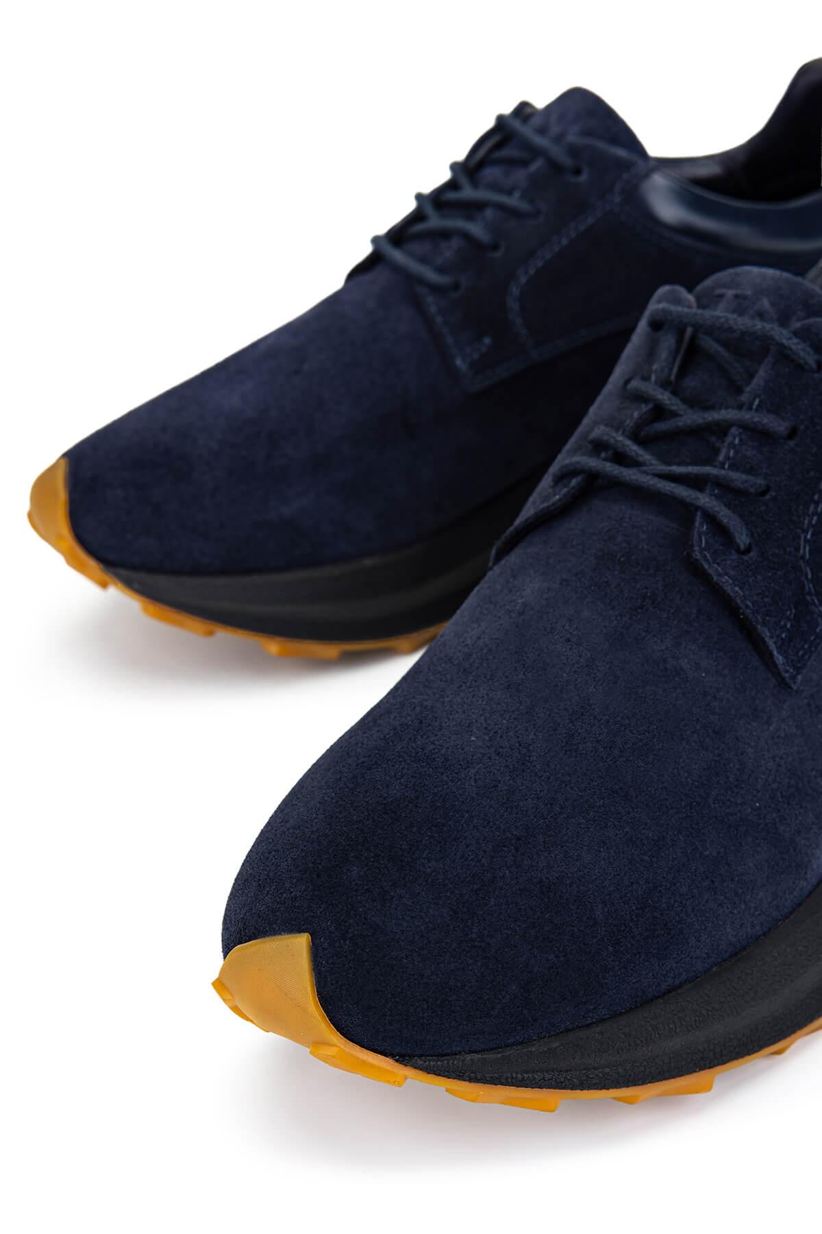 Tamer Tanca Erkek Hakiki Deri Lacivert Sneakers & Spor Ayakkabı