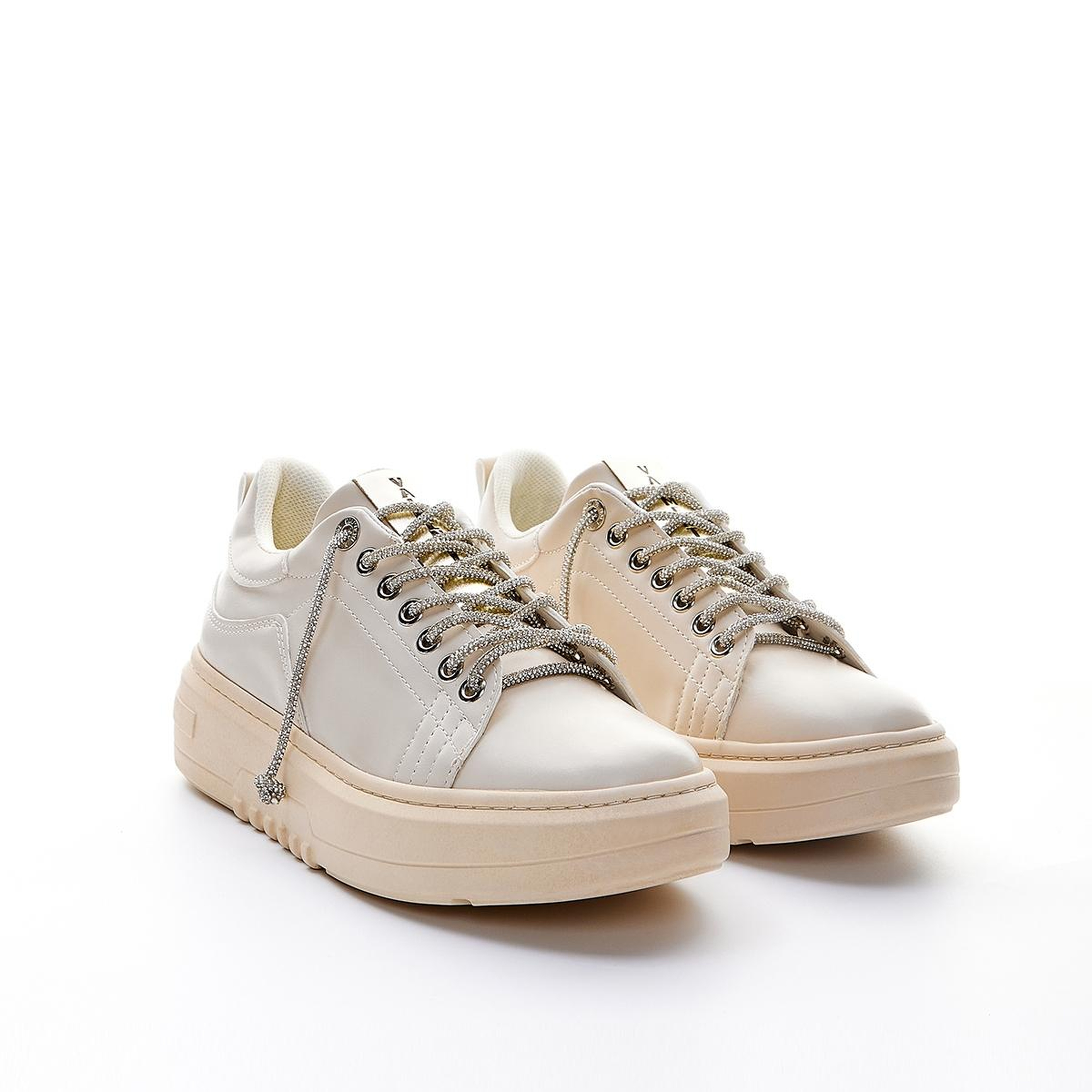 Valmenti Kadın Suni Deri Bej Spor Ayakkabı