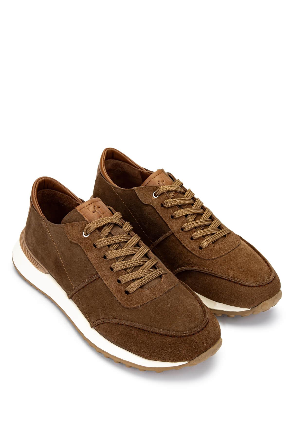 Tamer Tanca Erkek Hakiki Deri Kahverengi Sneakers & Spor Ayakkabı