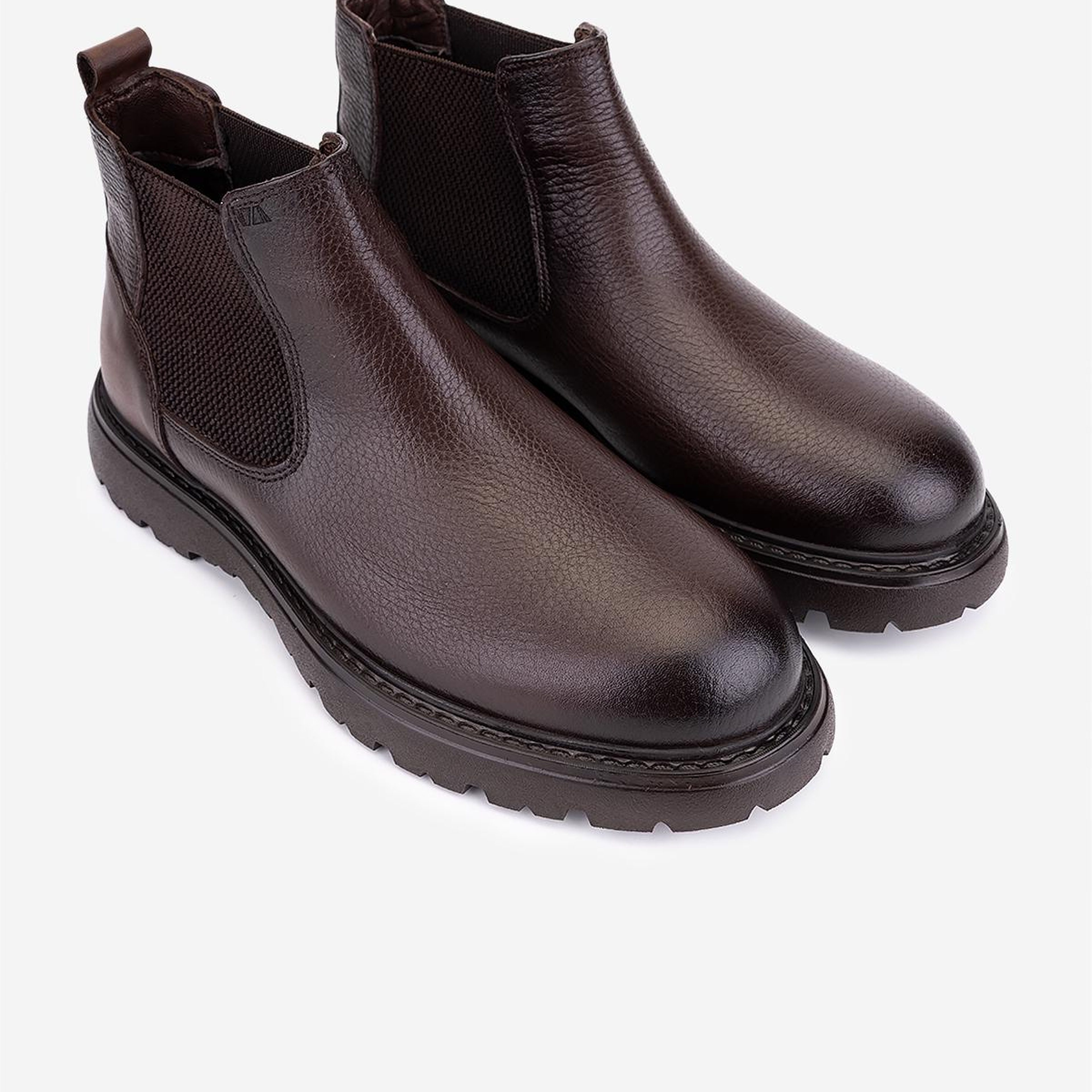 Valmenti Erkek Hakiki Deri Kahverengi Casual Bot