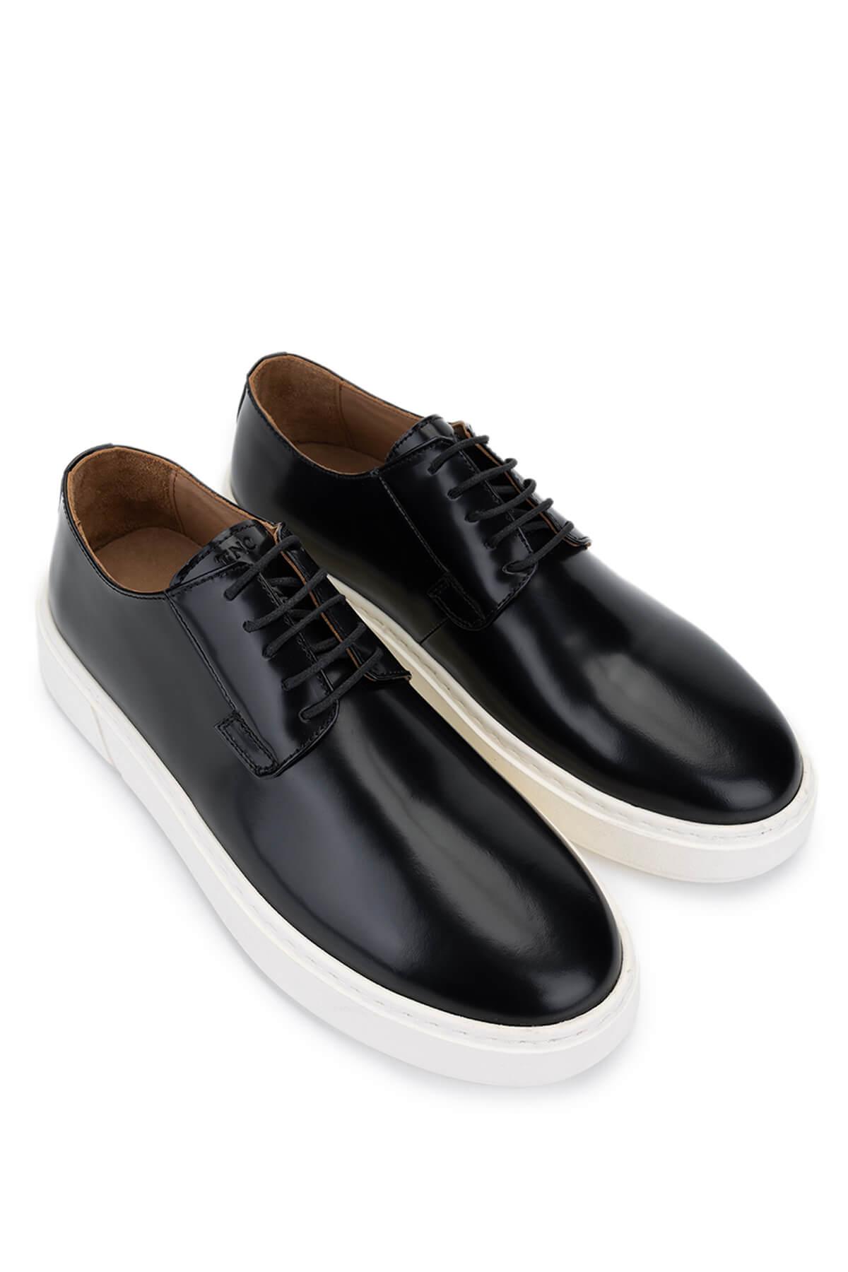 Tamer Tanca Erkek Hakiki Deri Siyah Açma Sneakers & Spor Ayakkabı