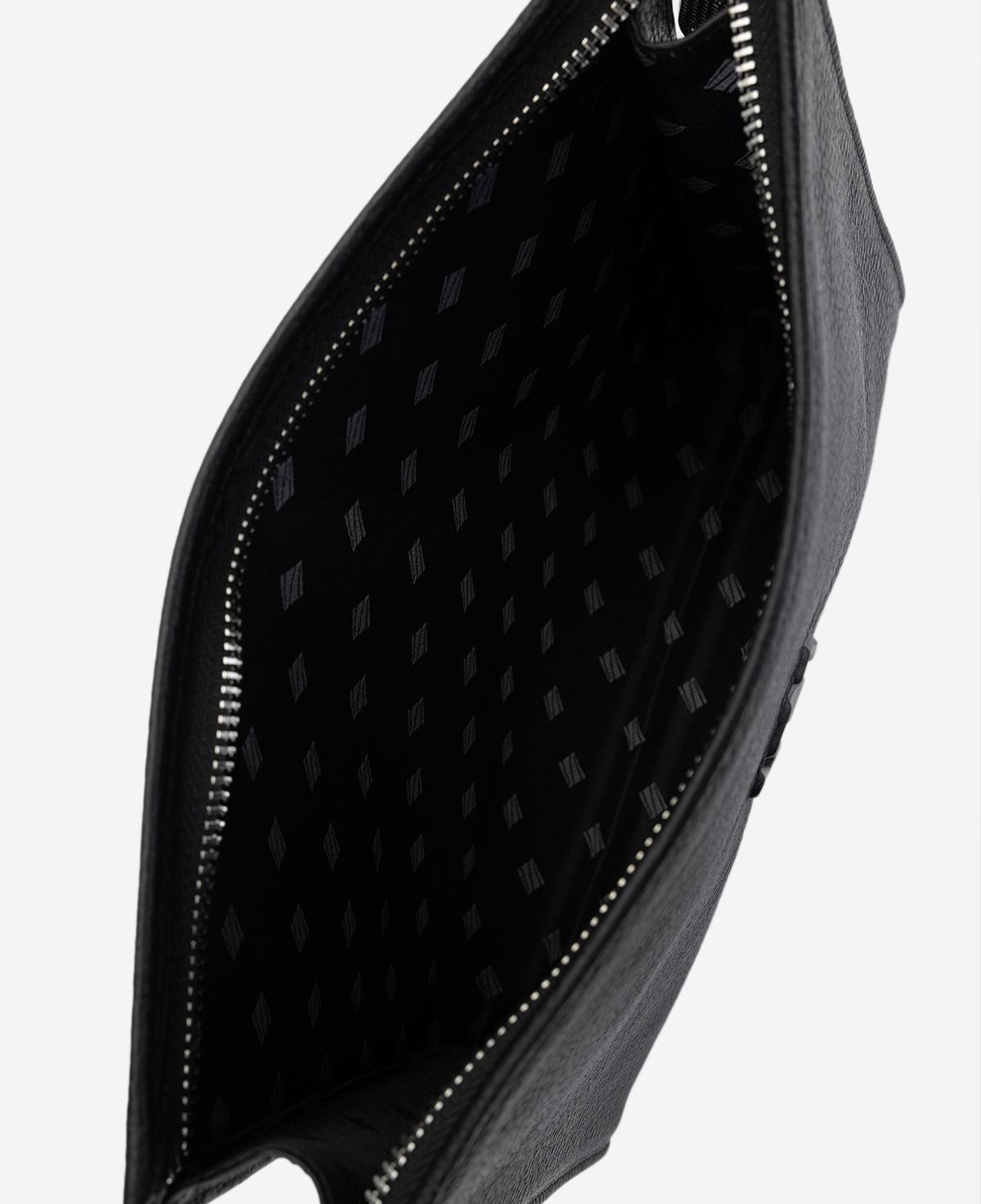 Valmenti Unisex Hakiki Deri Siyah Floter El Çantası