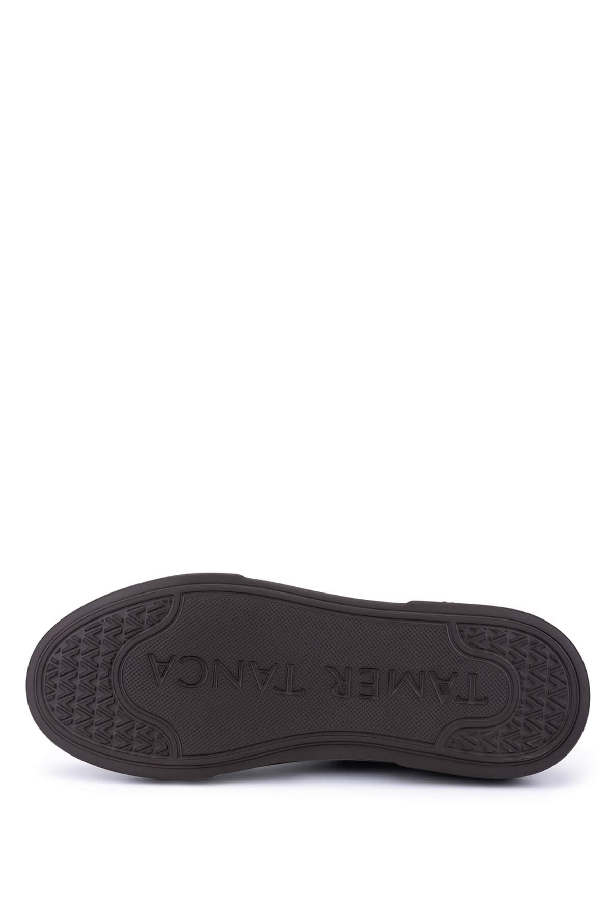 Tamer Tanca Erkek Hakiki Deri Kahverengi Sneakers & Spor Ayakkabı