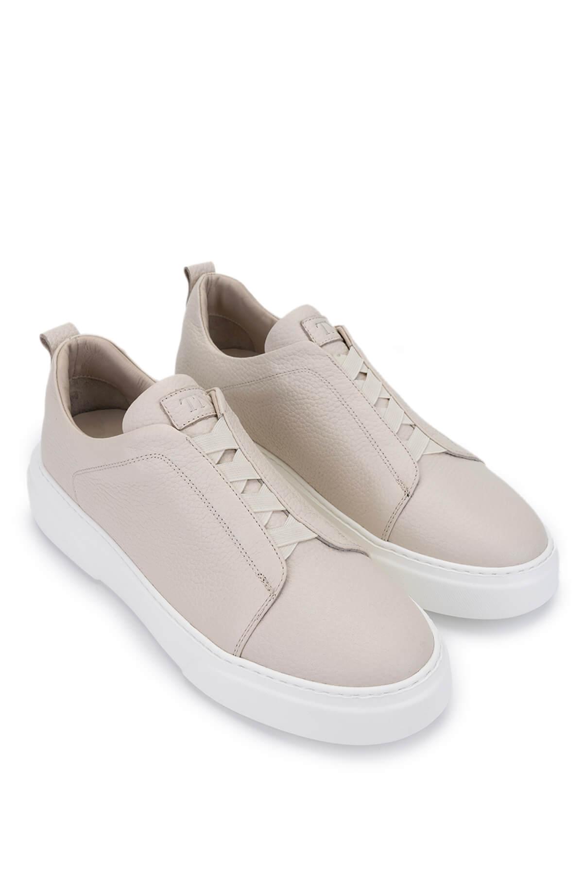 Tamer Tanca Erkek Hakiki Deri Bej Sneakers & Spor Ayakkabı