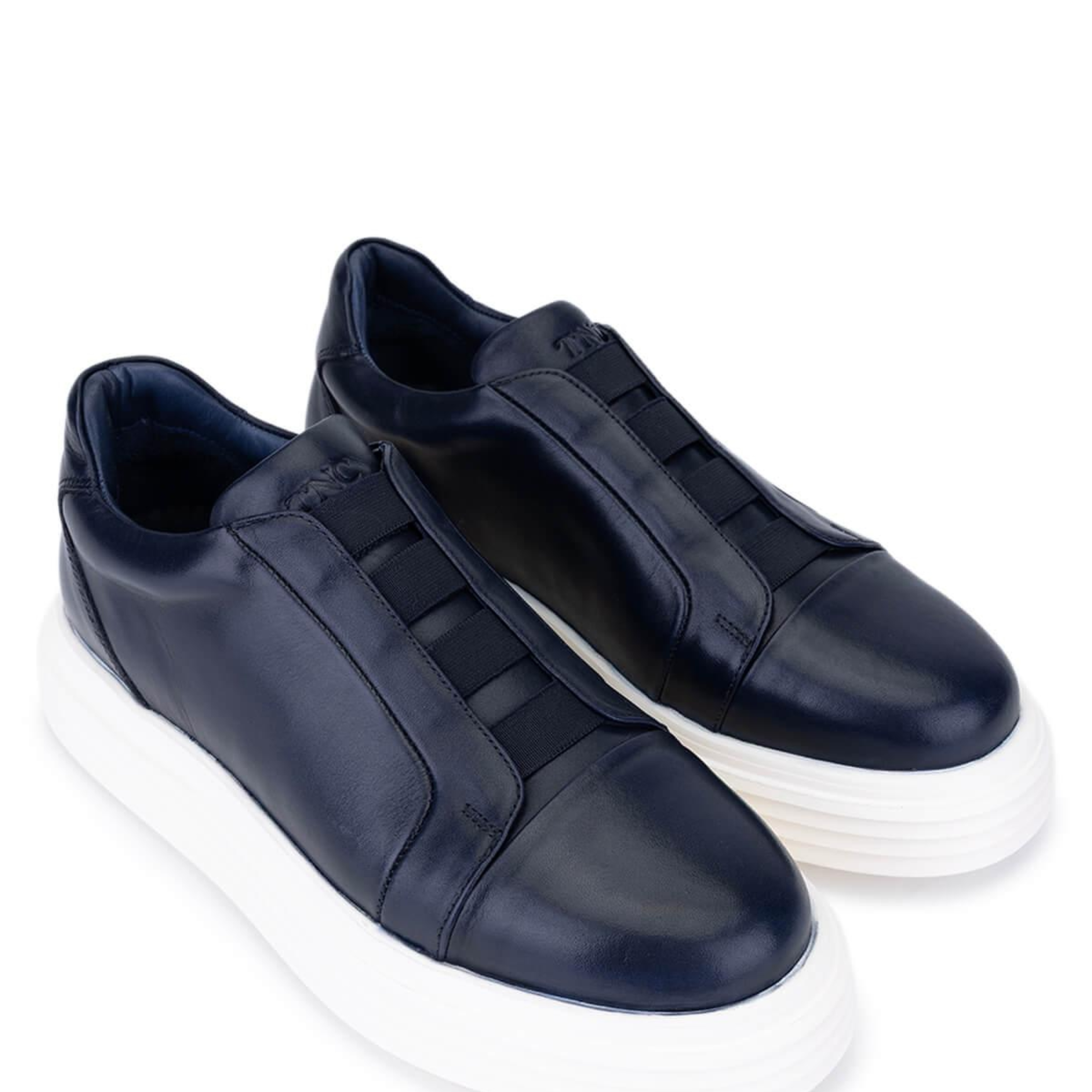 Tamer Tanca Erkek Hakiki Deri Lacivert Sneakers & Spor Ayakkabı