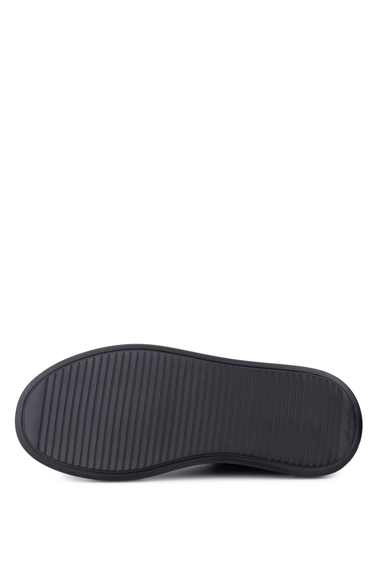 Tamer Tanca Erkek Hakiki Deri Siyah Sneakers & Spor Ayakkabı