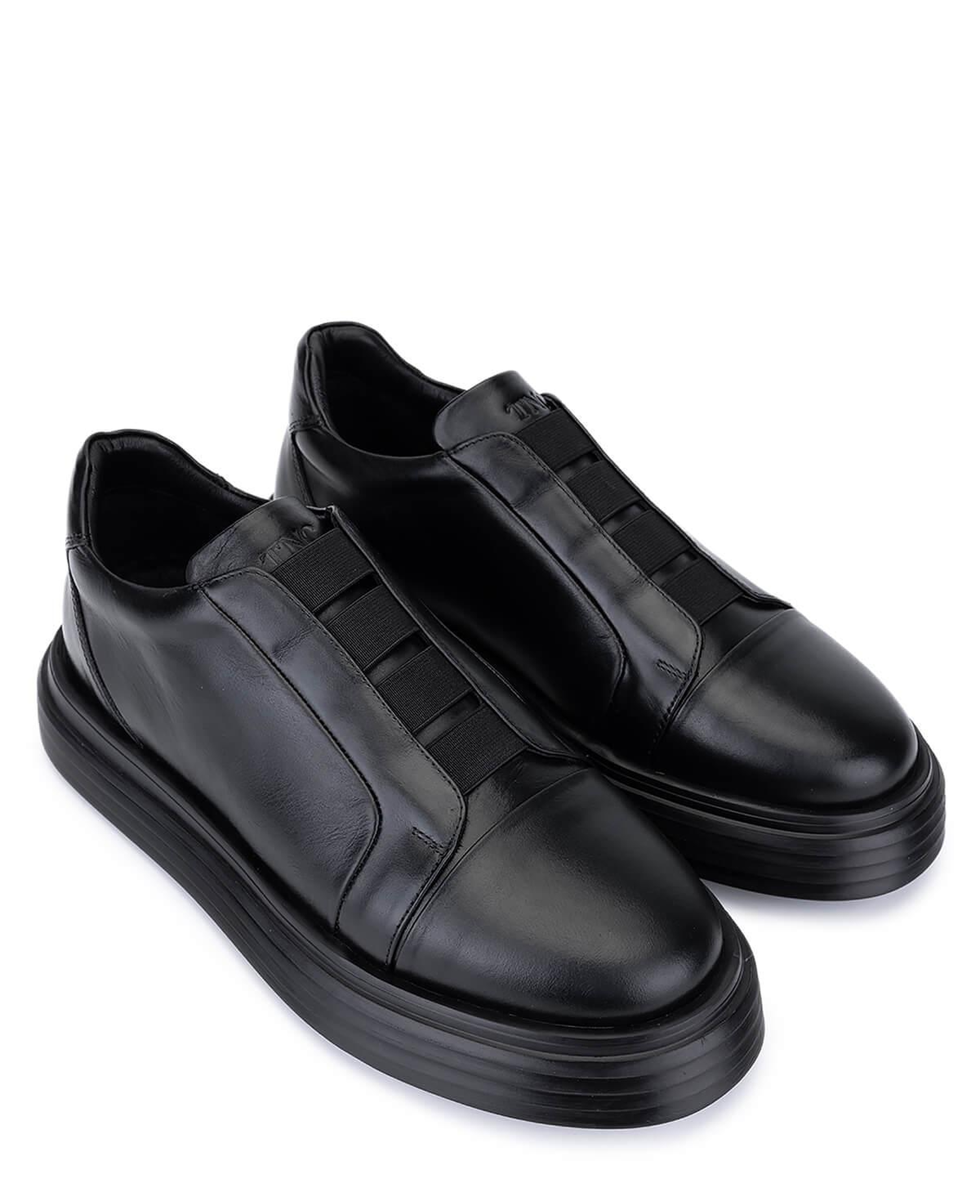 Tamer Tanca Erkek Hakiki Deri Siyah Sneakers & Spor Ayakkabı