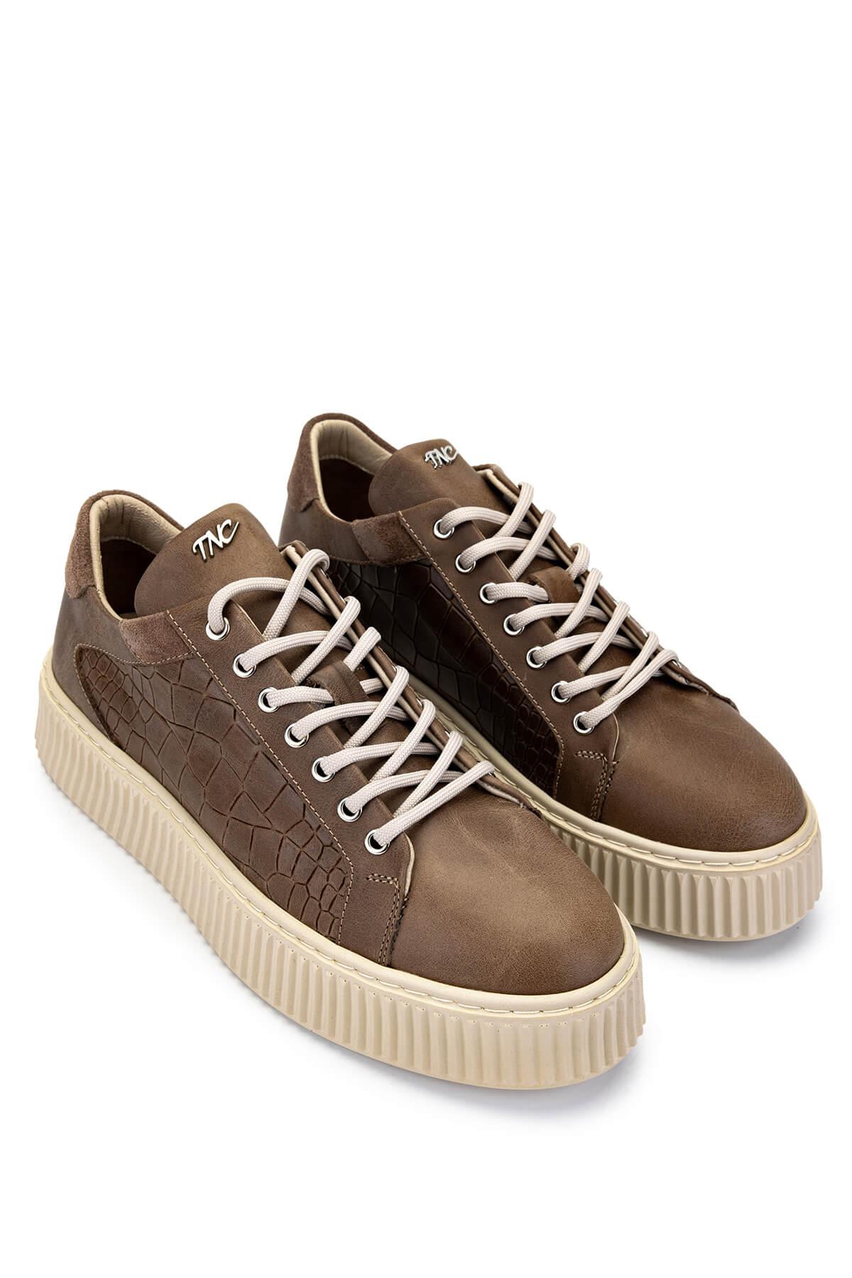 Tamer Tanca Erkek Hakiki Deri Vizon Sneakers & Spor Ayakkabı