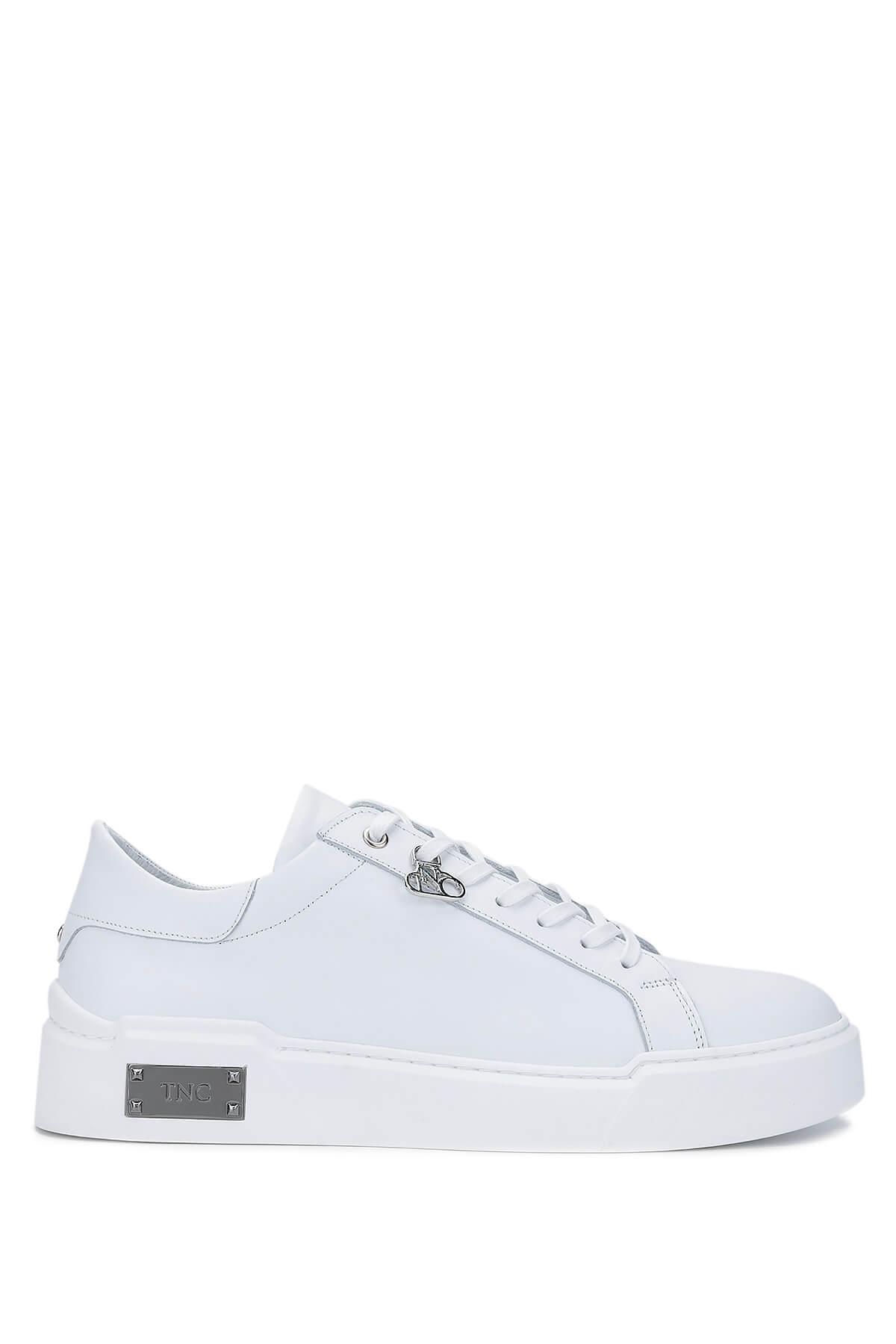 Tamer Tanca Erkek Hakiki Deri Beyaz Sneakers & Spor Ayakkabı