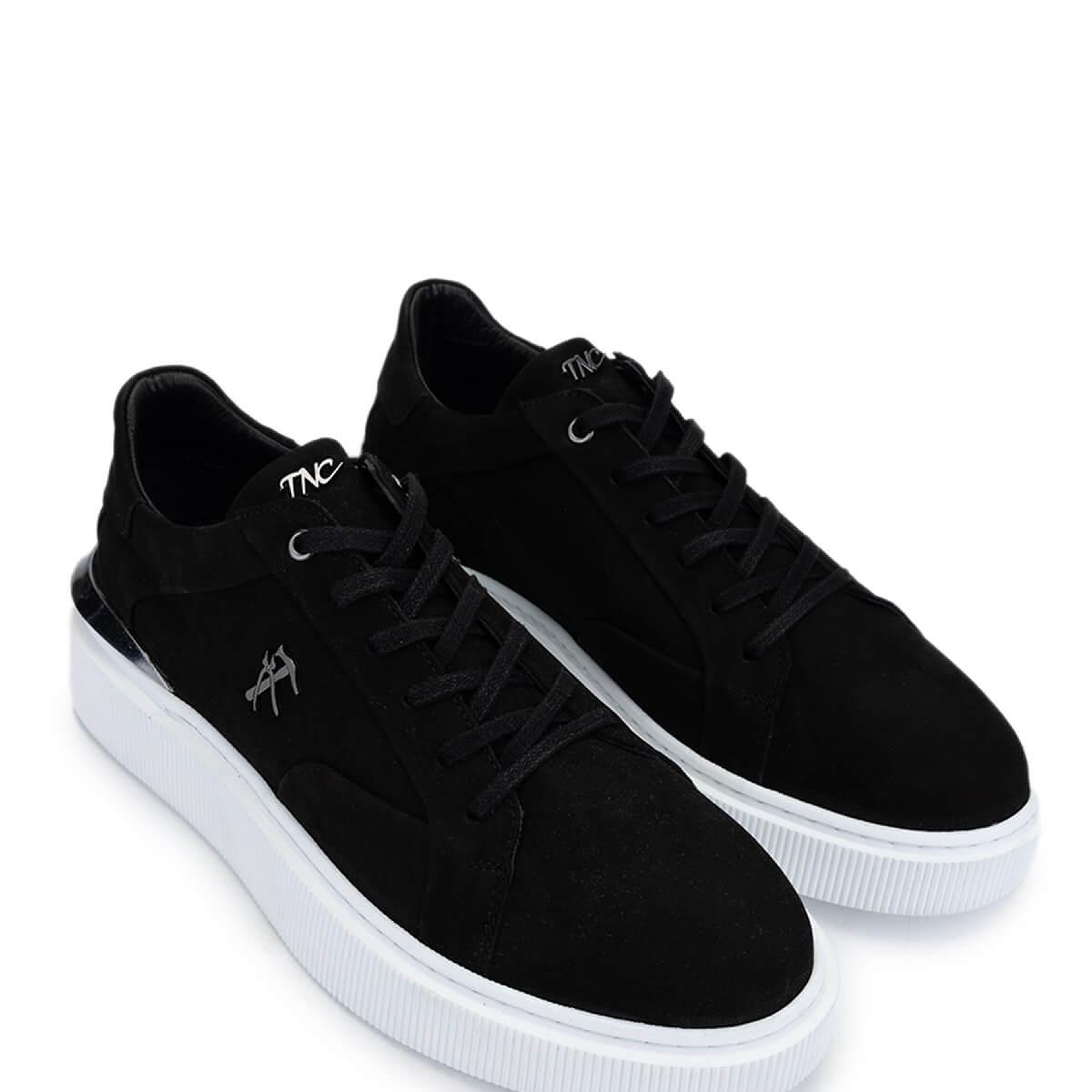 Tamer Tanca Erkek Hakiki Deri Siyah Nubuk Sneakers & Spor Ayakkabı