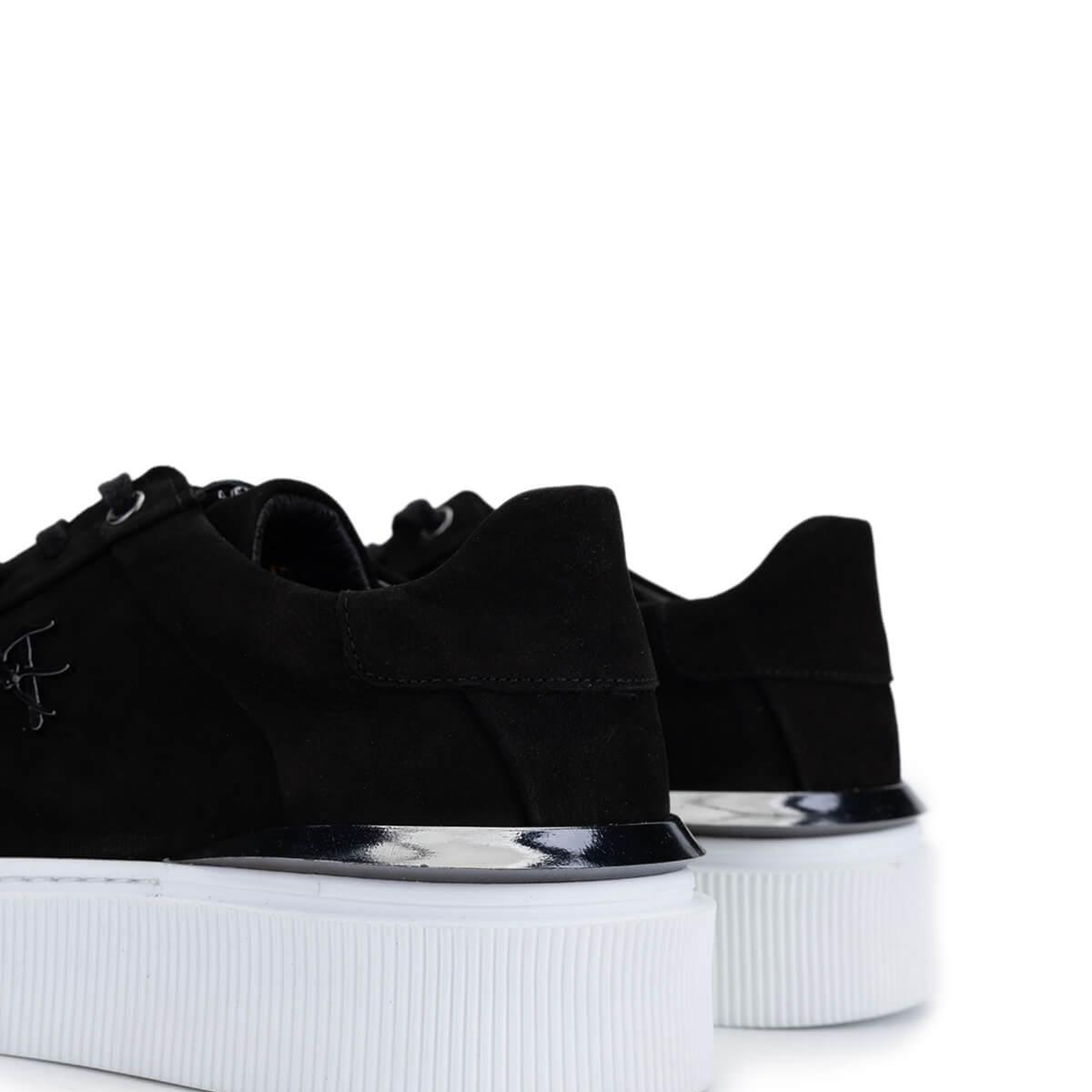 Tamer Tanca Erkek Hakiki Deri Siyah Nubuk Sneakers & Spor Ayakkabı