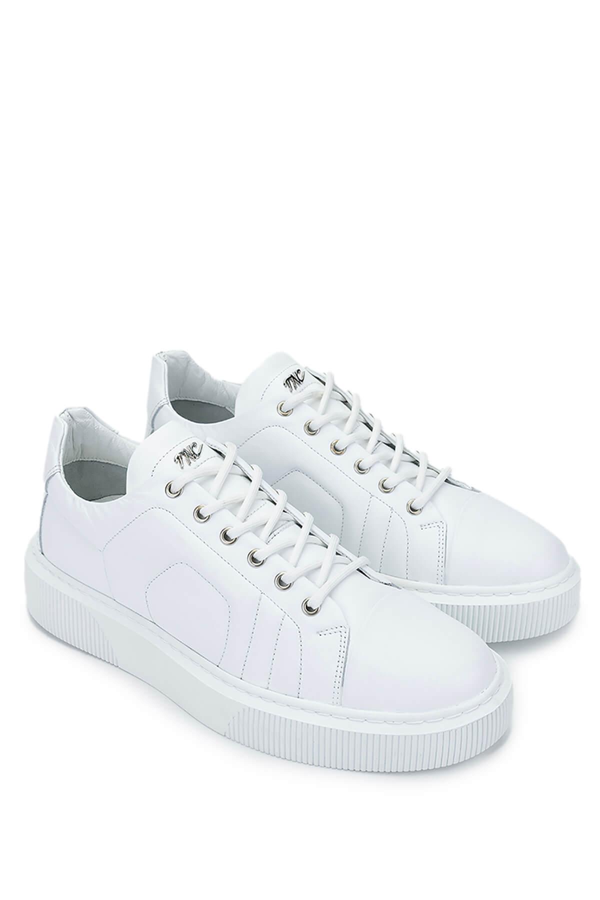 Tamer Tanca Erkek Hakiki Deri Beyaz Sneakers & Spor Ayakkabı