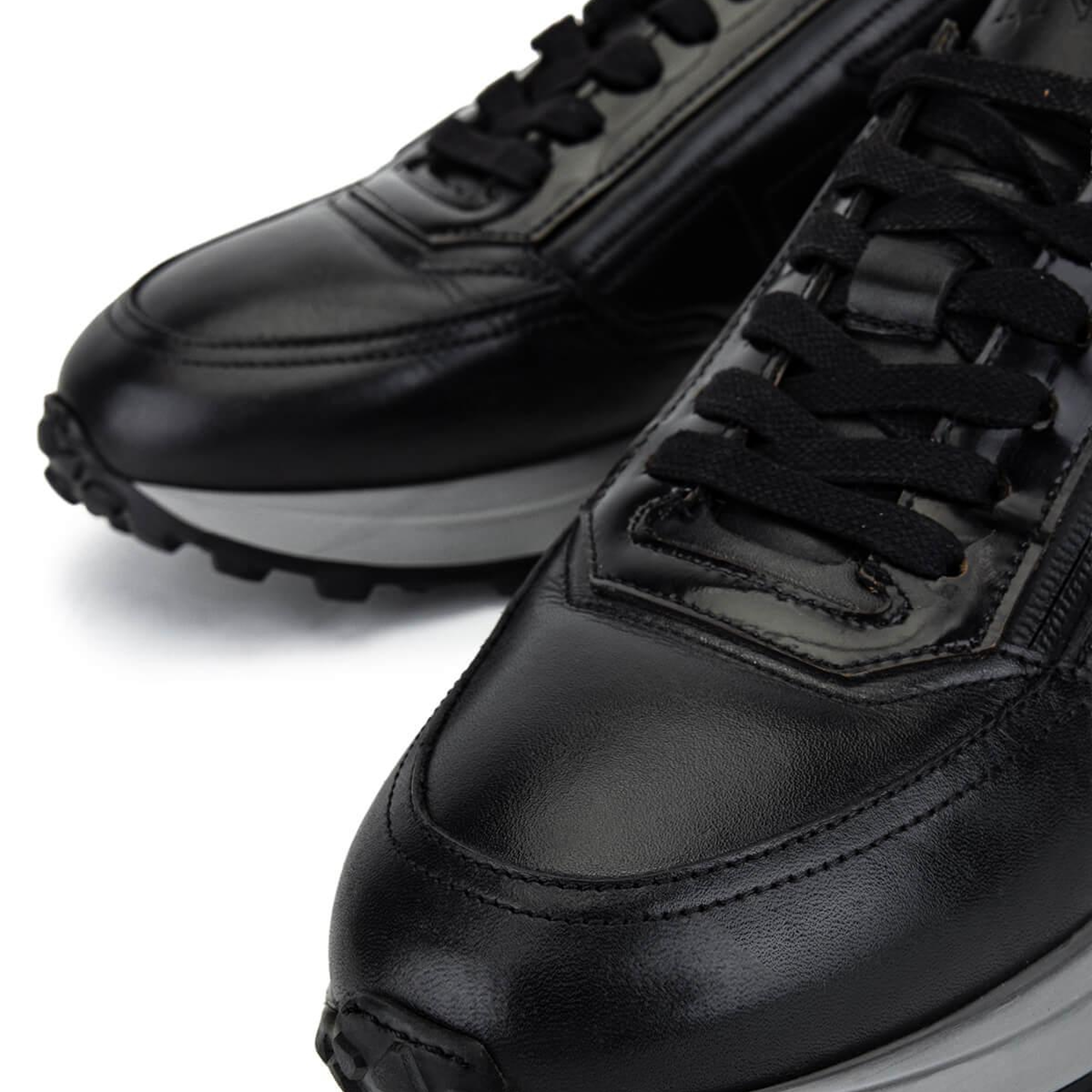 Tamer Tanca Erkek Hakiki Deri Siyah Sneakers & Spor Ayakkabı