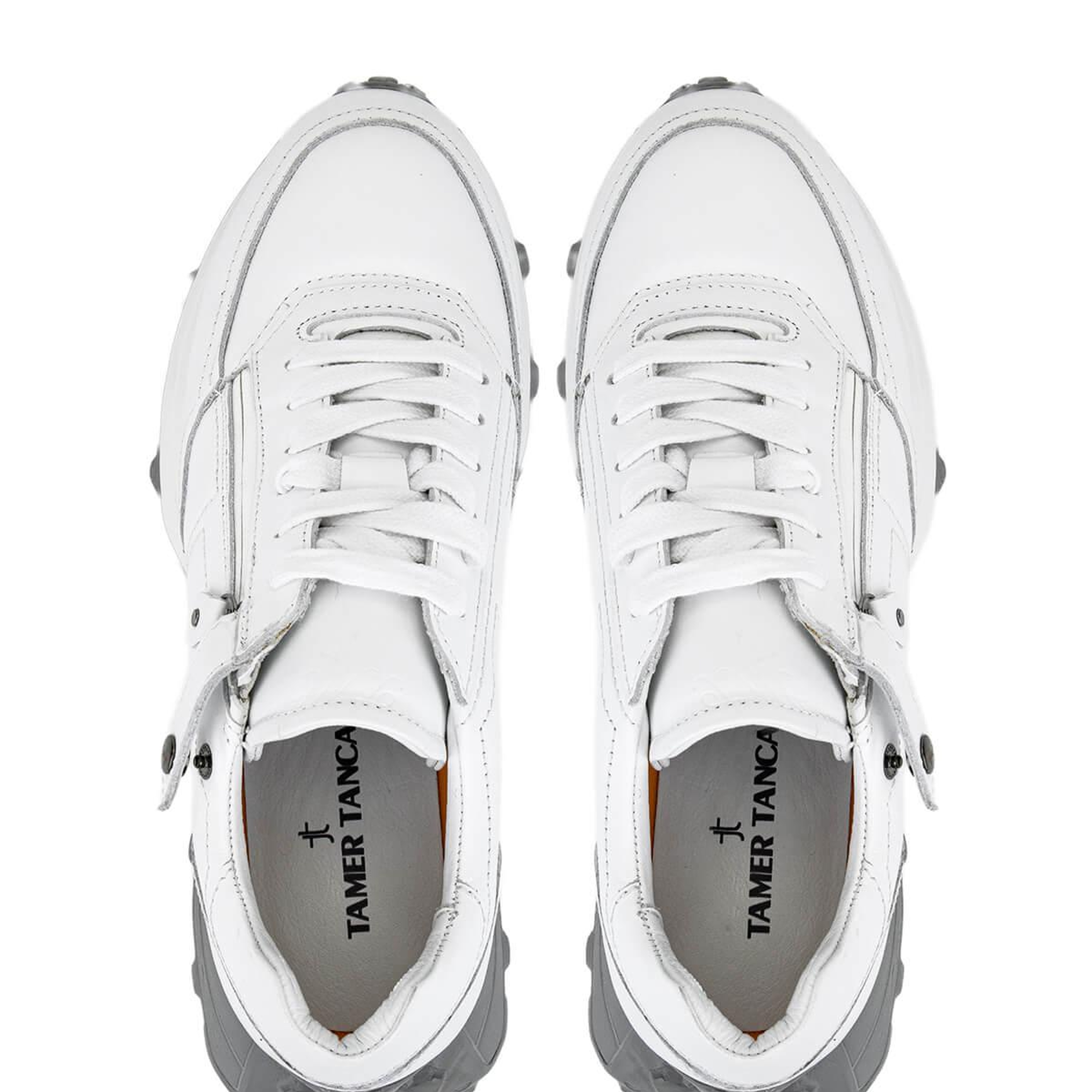 Tamer Tanca Erkek Hakiki Deri Beyaz Sneakers & Spor Ayakkabı