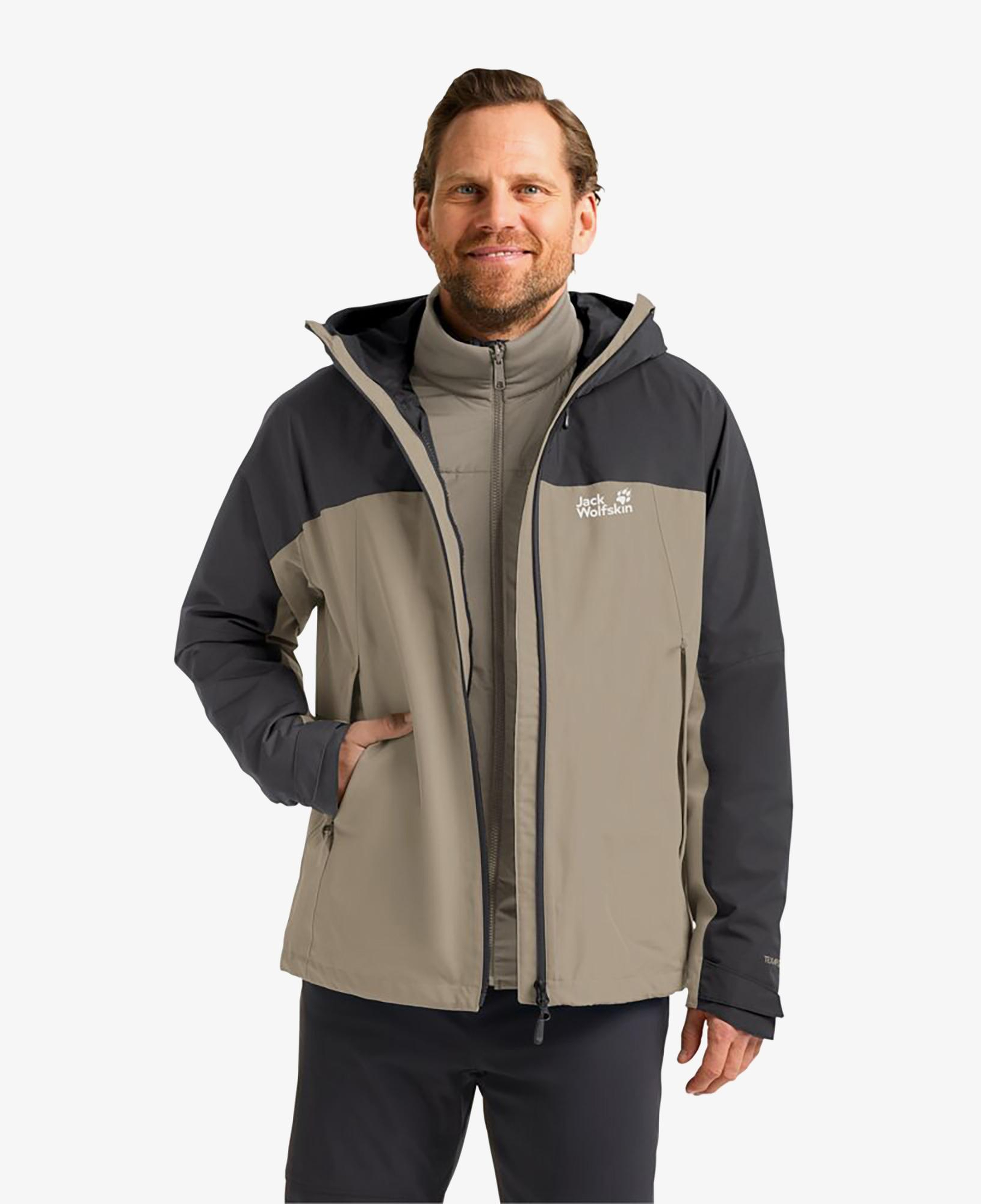 Jack Wolfskin Wild Places 3in1 Erkek Bej Ceket