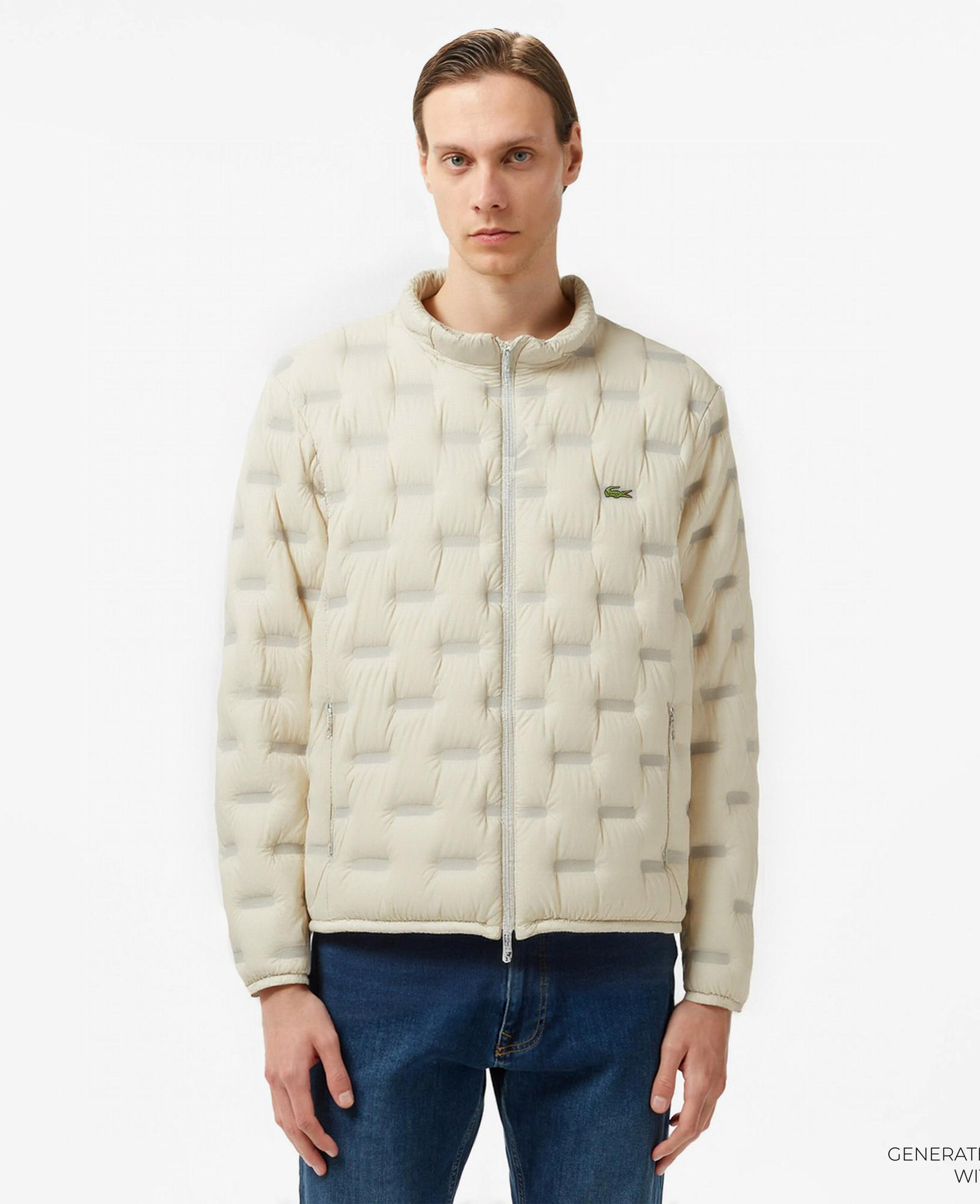 Lacoste Erkek Dik Yaka Kapitone Açık Gri Mont