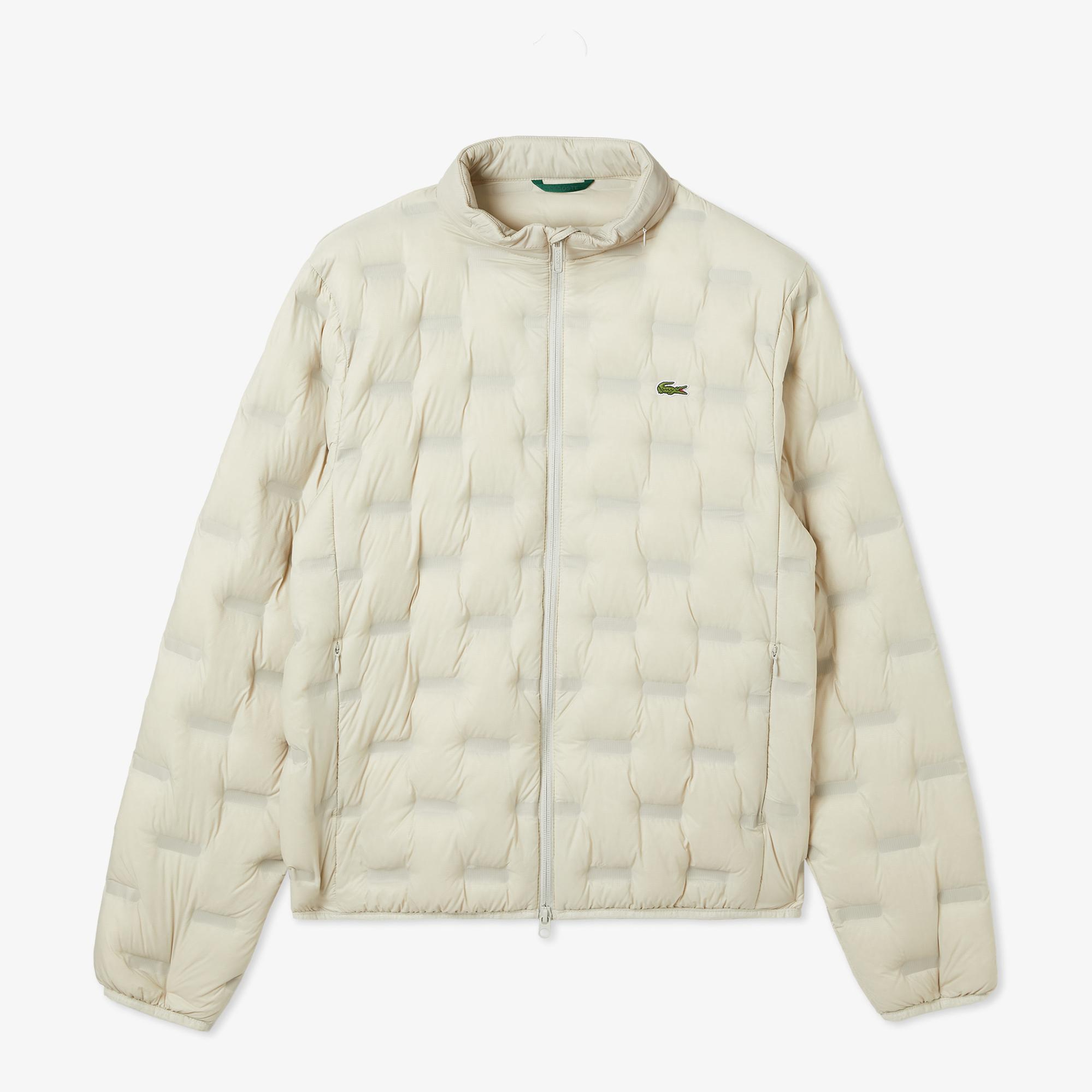 Lacoste Erkek Dik Yaka Kapitone Açık Gri Mont