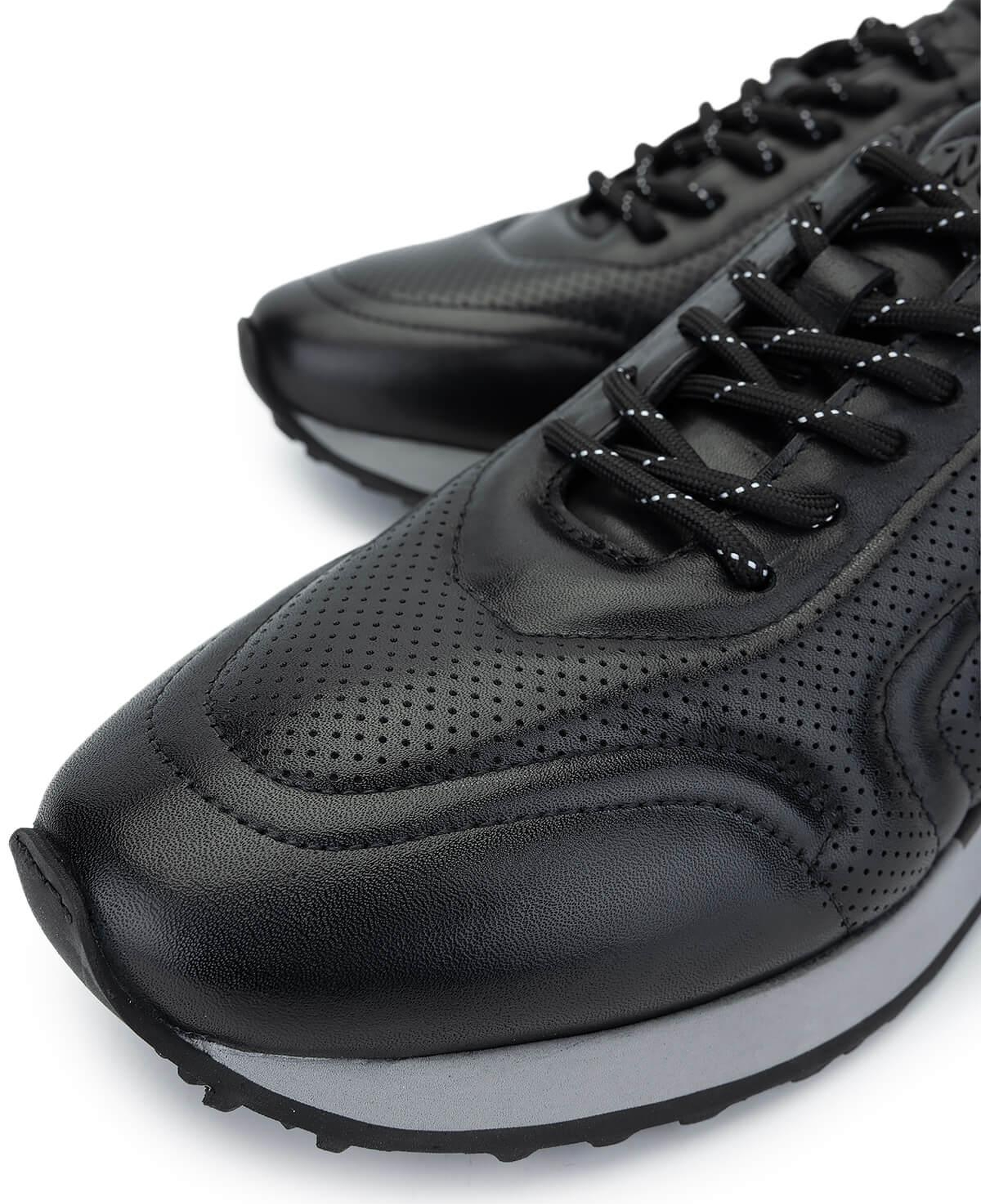 Tamer Tanca Erkek Hakiki Deri Siyah Sneakers & Spor Ayakkabı