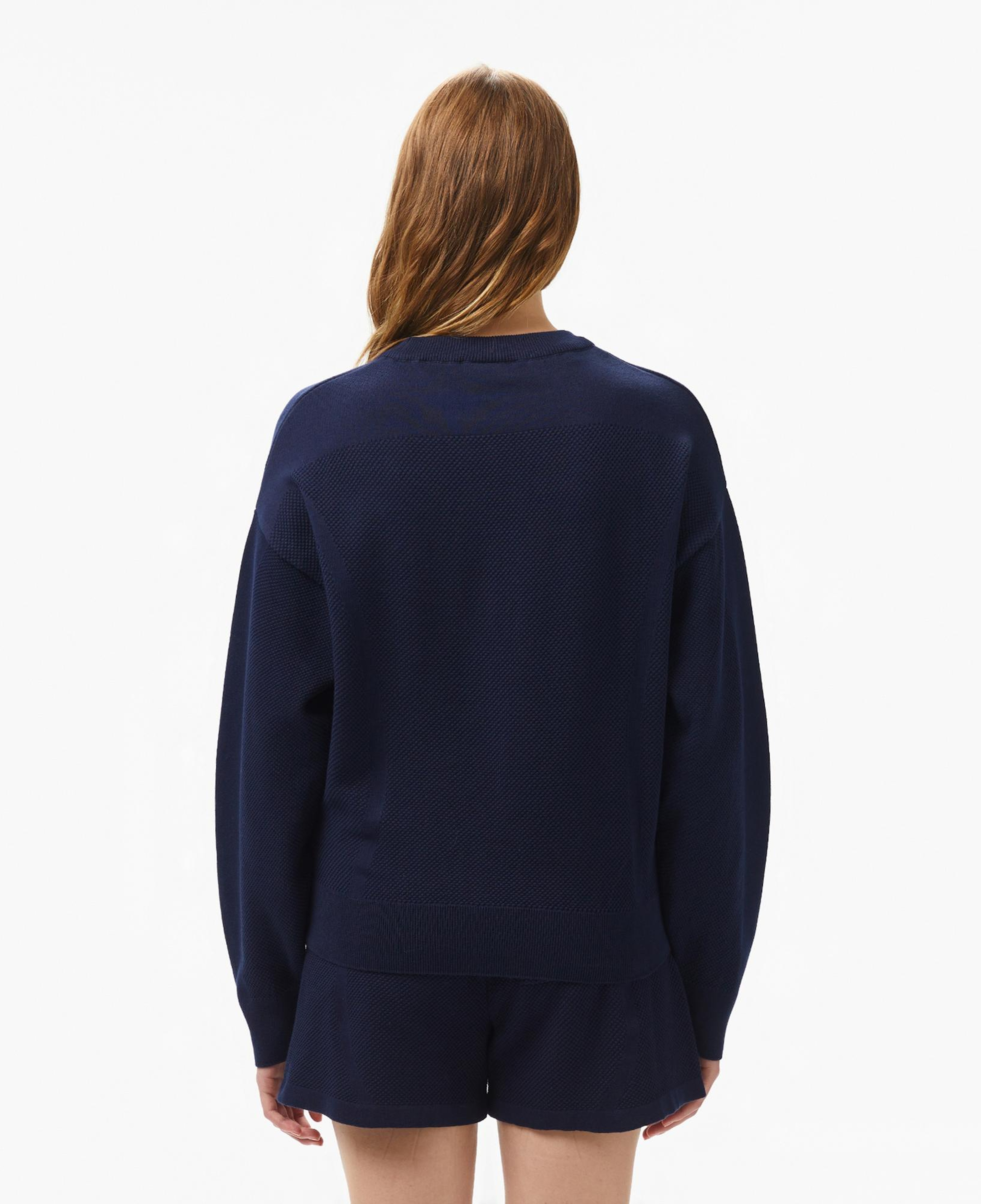 Lacoste Kadın Bisiklet Yaka Lacivert Triko