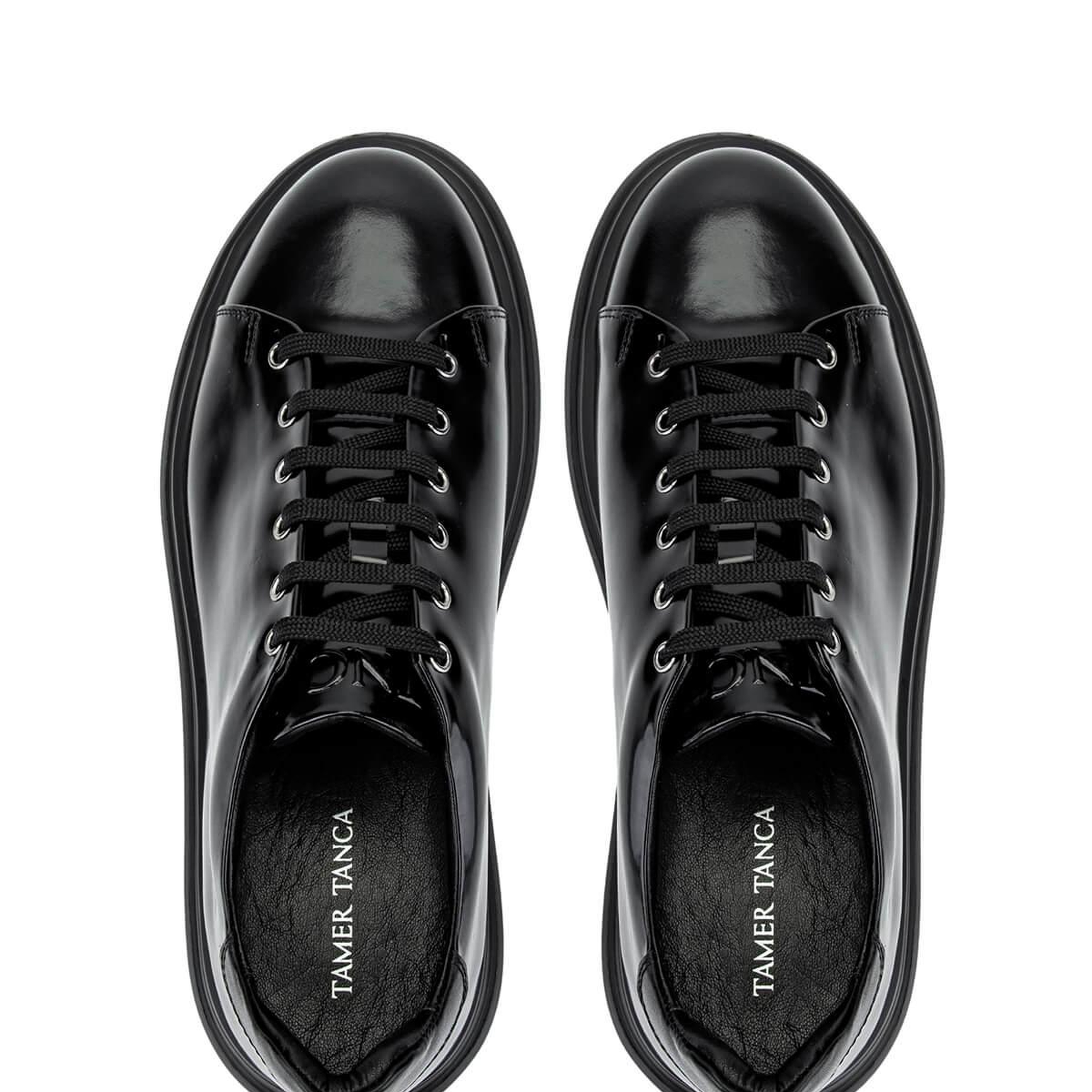 Tamer Tanca Erkek Hakiki Deri Siyah Açma Sneakers & Spor Ayakkabı