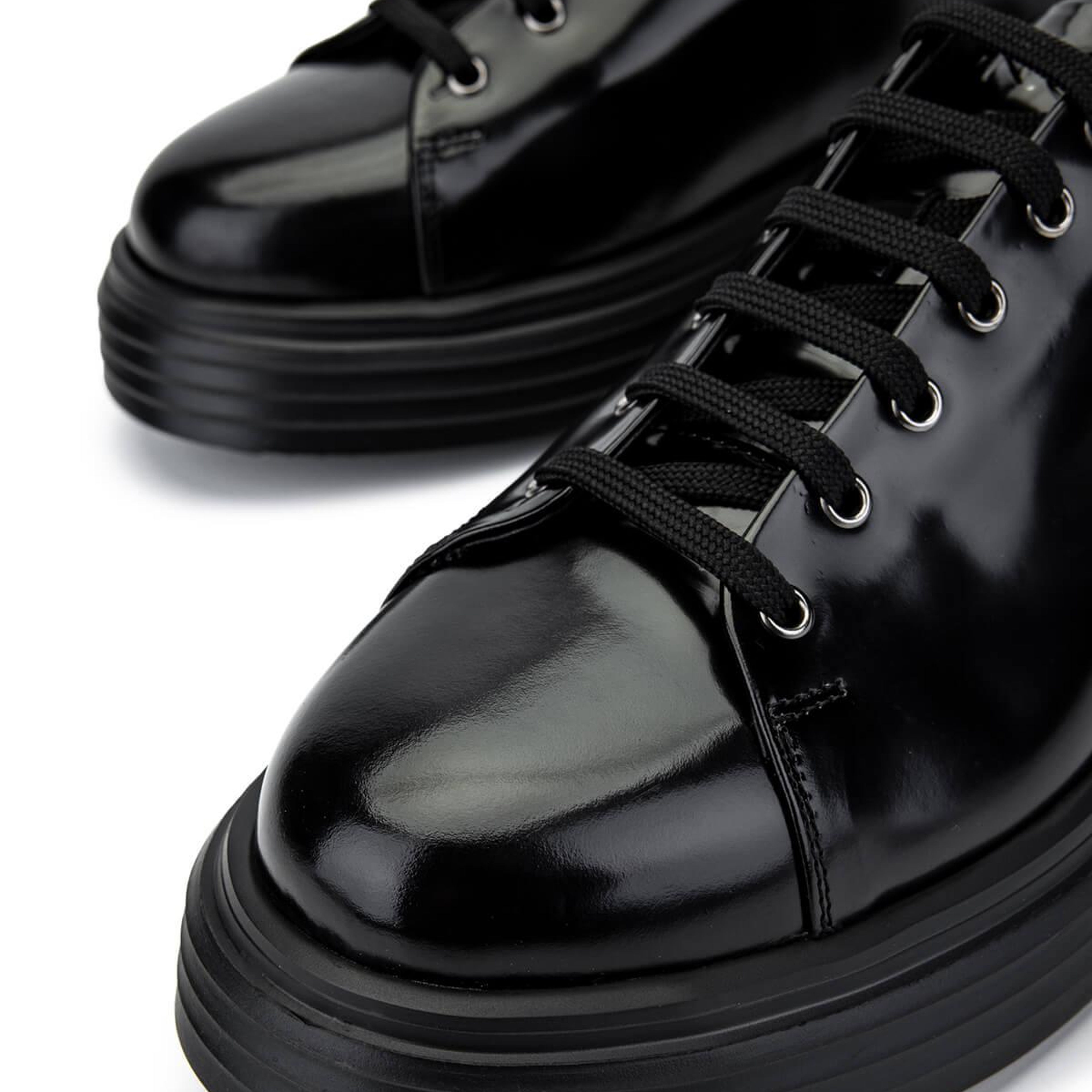 Tamer Tanca Erkek Hakiki Deri Siyah Açma Sneakers & Spor Ayakkabı