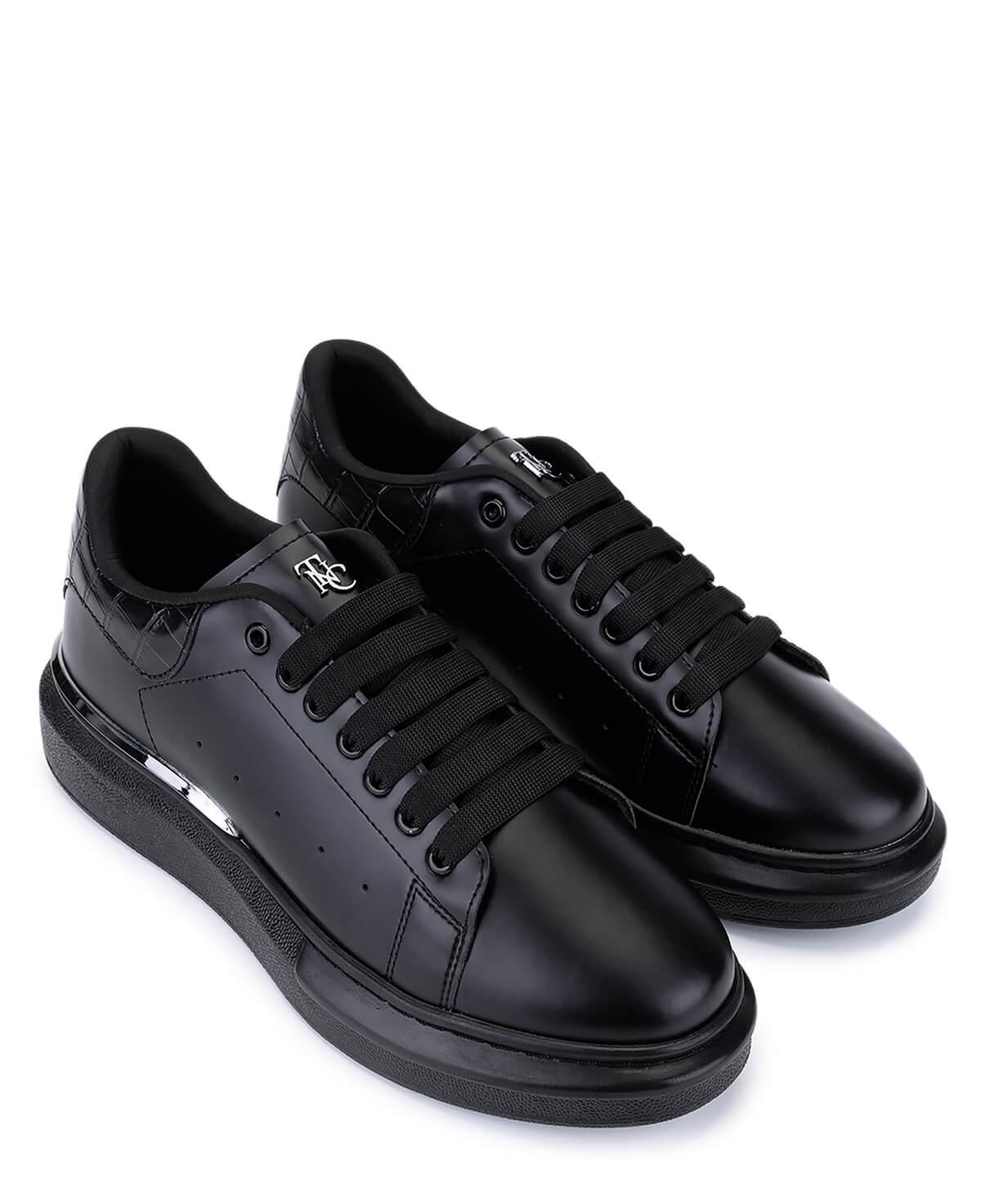 Tamer Tanca Erkek Vegan Siyah Sneakers & Spor Ayakkabı