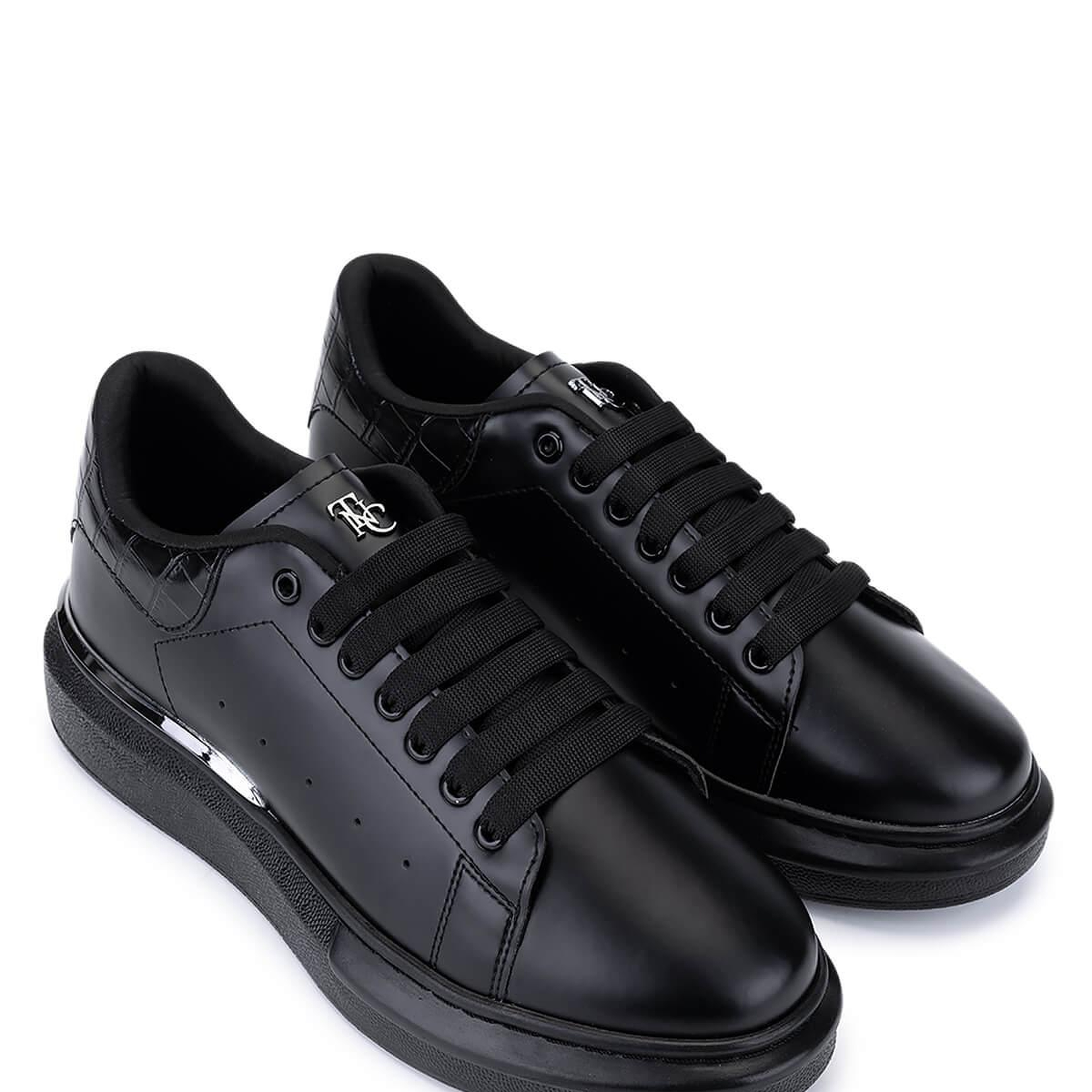 Tamer Tanca Erkek Vegan Siyah Sneakers & Spor Ayakkabı