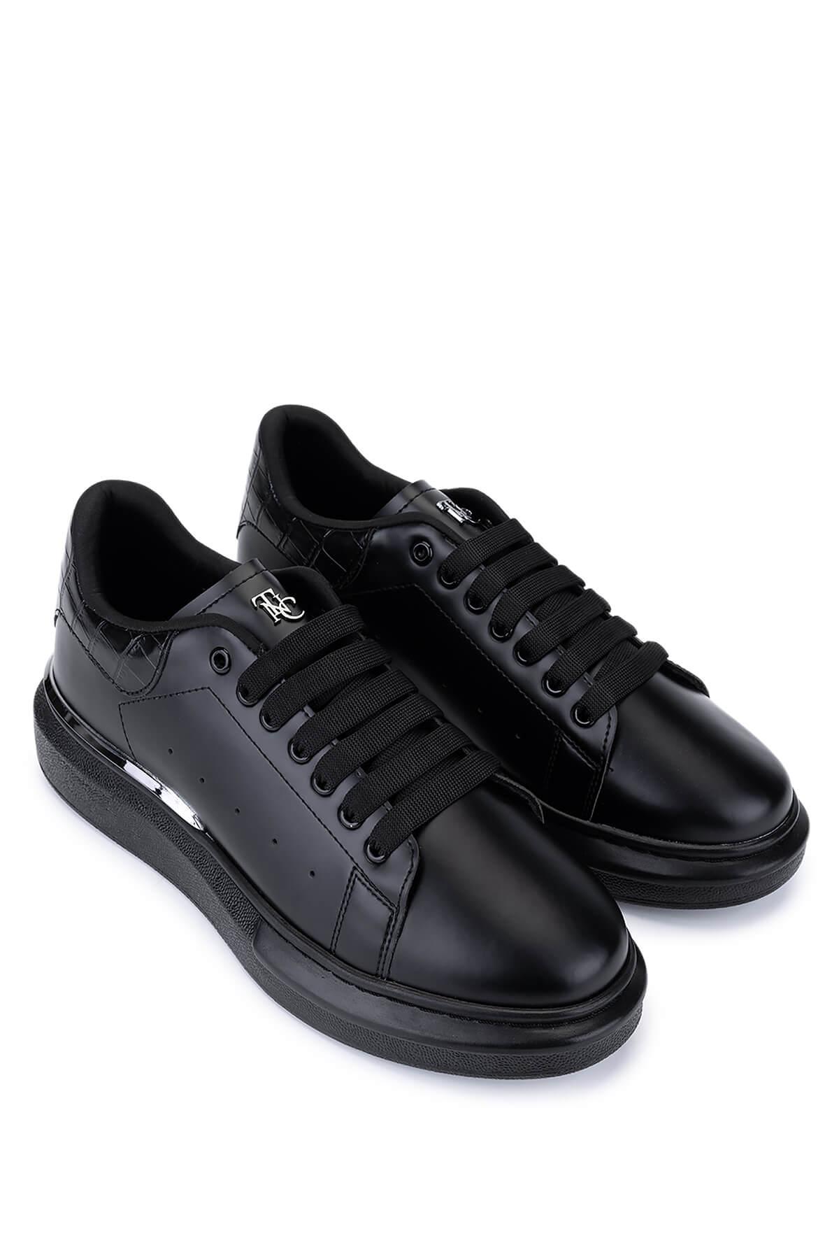 Tamer Tanca Erkek Vegan Siyah Sneakers & Spor Ayakkabı