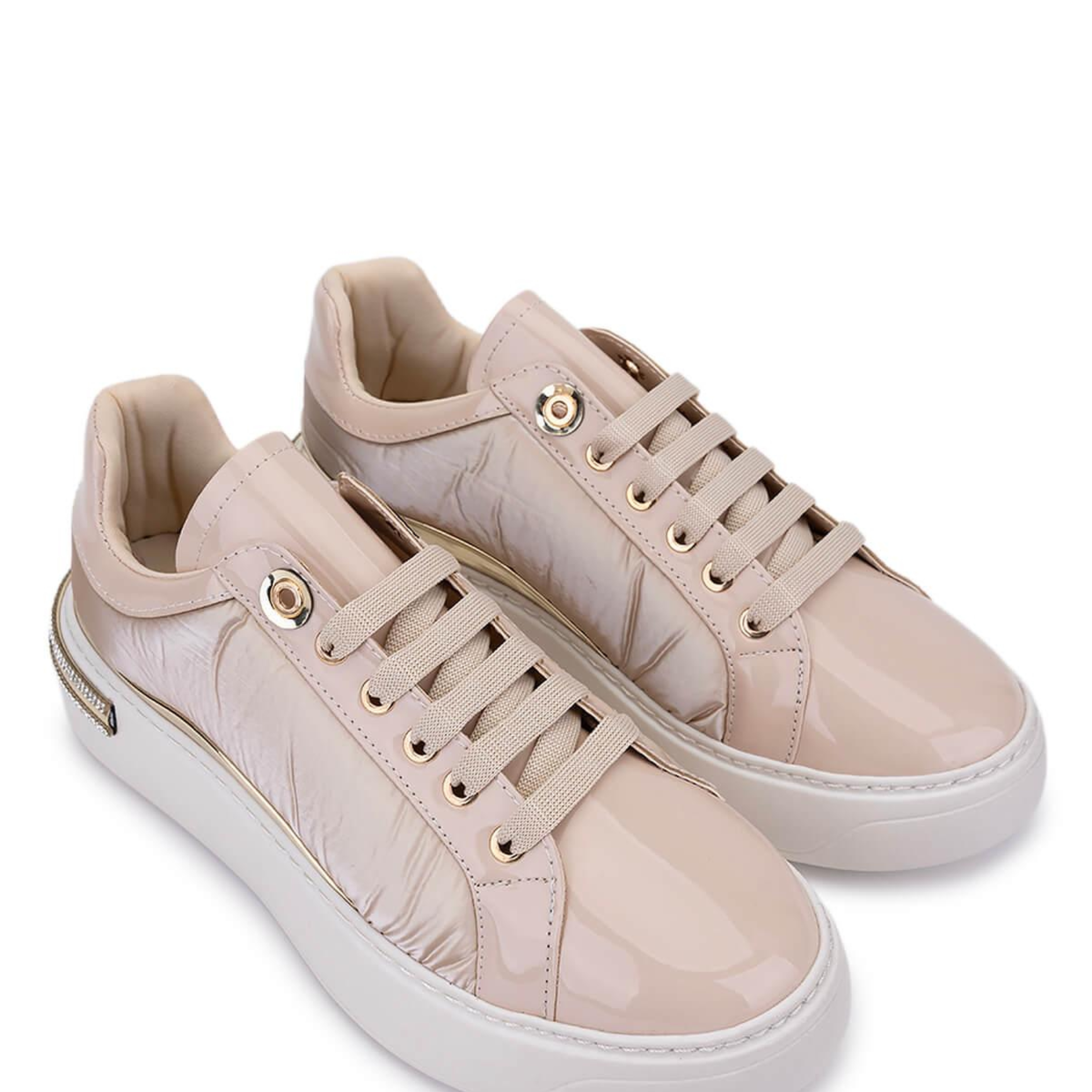 Tamer Tanca Kadın Suni Deri Bej Sneakers & Spor Ayakkabı