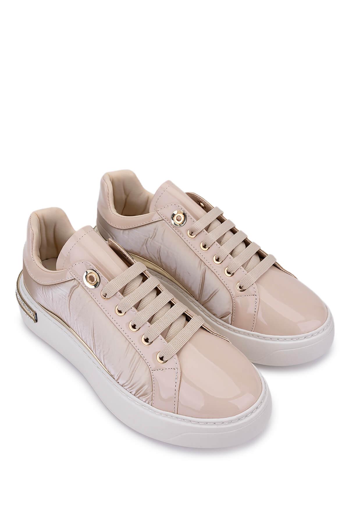 Tamer Tanca Kadın Suni Deri Bej Sneakers & Spor Ayakkabı