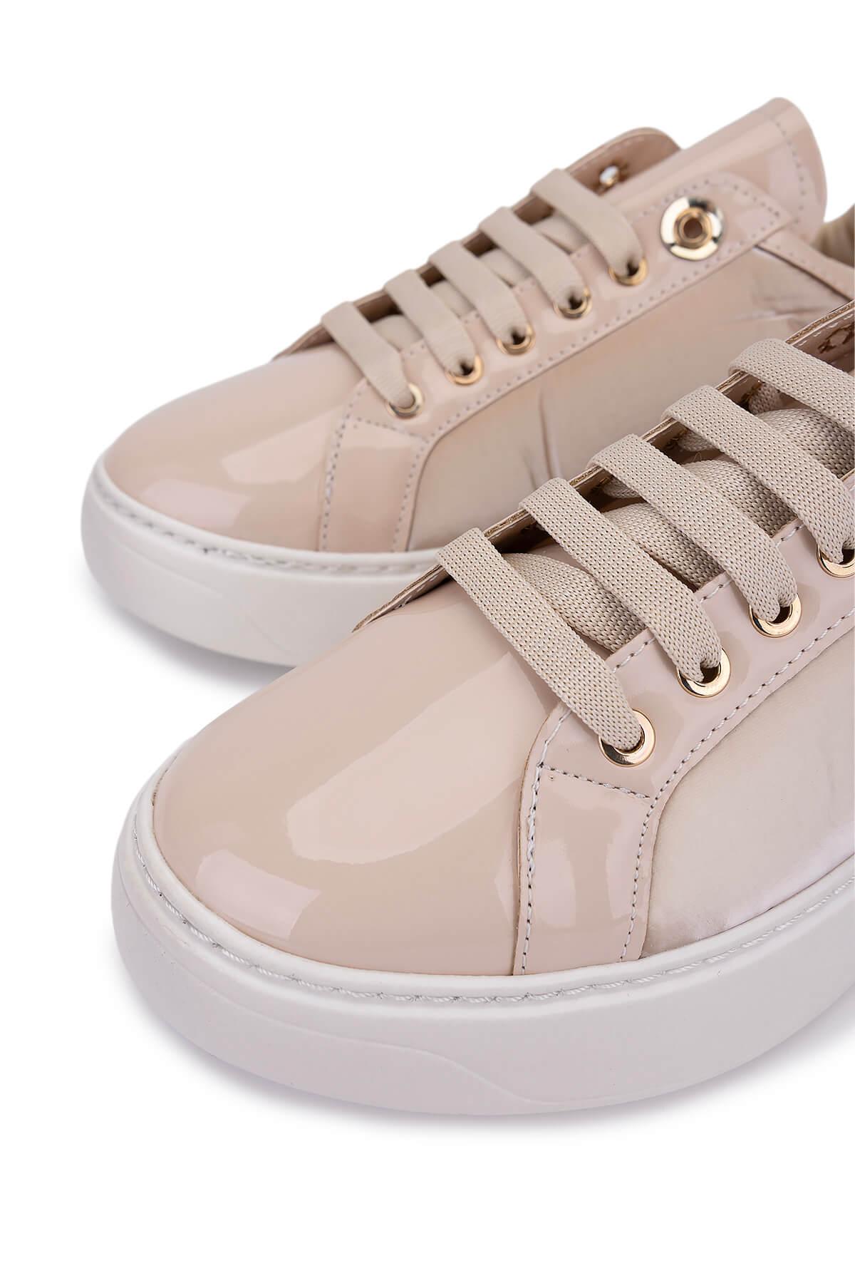 Tamer Tanca Kadın Suni Deri Bej Sneakers & Spor Ayakkabı