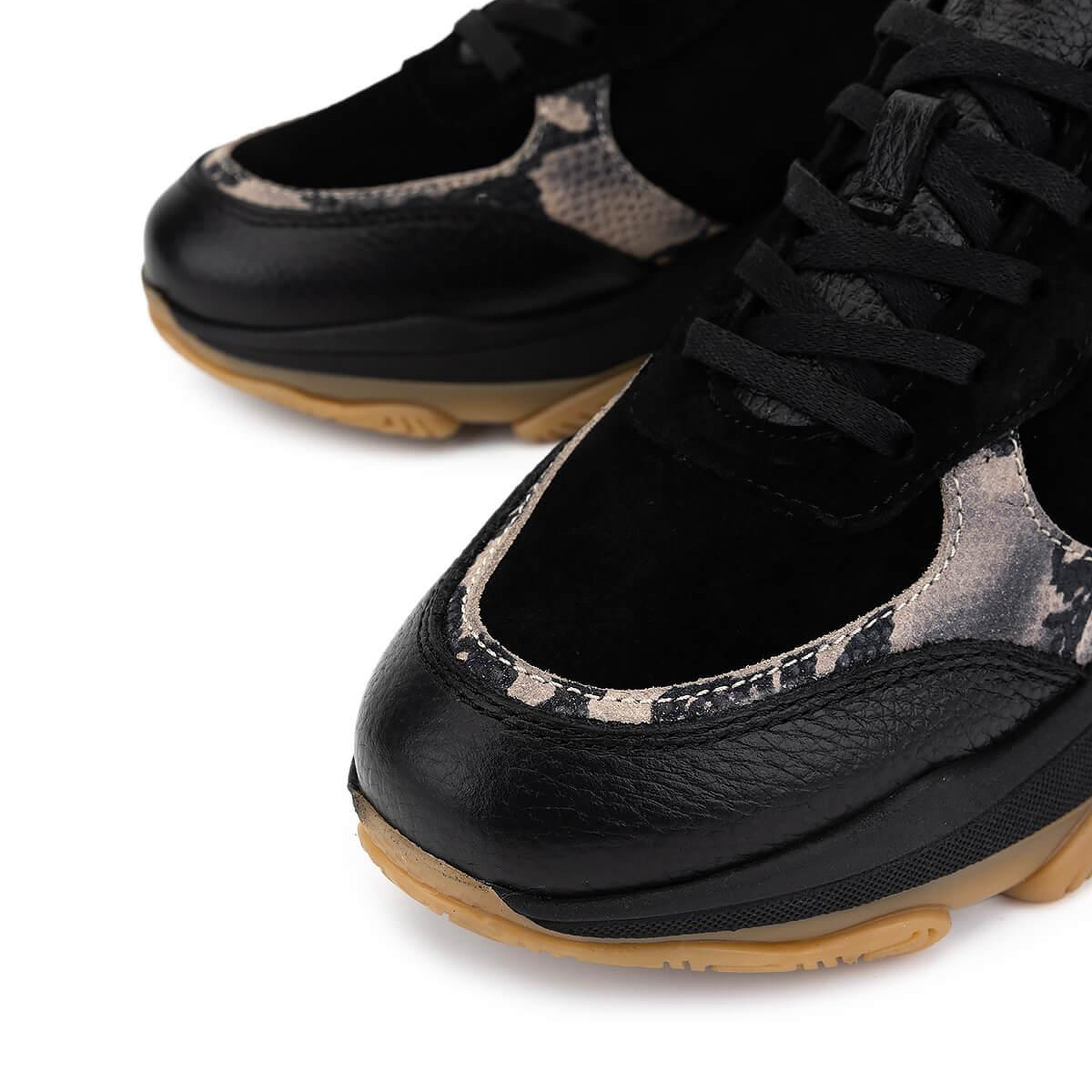 Tamer Tanca Kadın Hakiki Deri Siyah Sneakers & Spor Ayakkabı