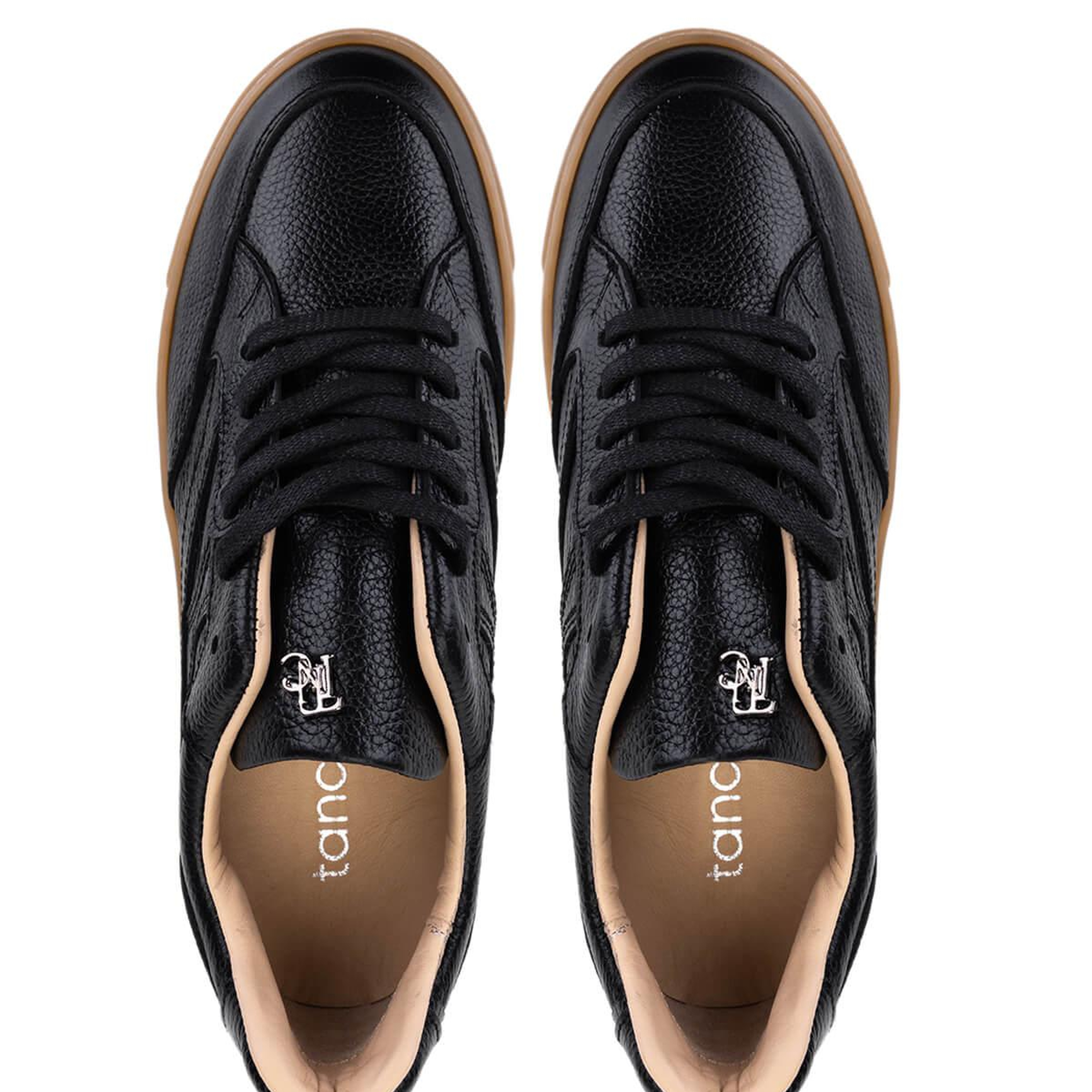 Tamer Tanca Kadın Hakiki Deri Siyah Floter Sneakers & Spor Ayakkabı