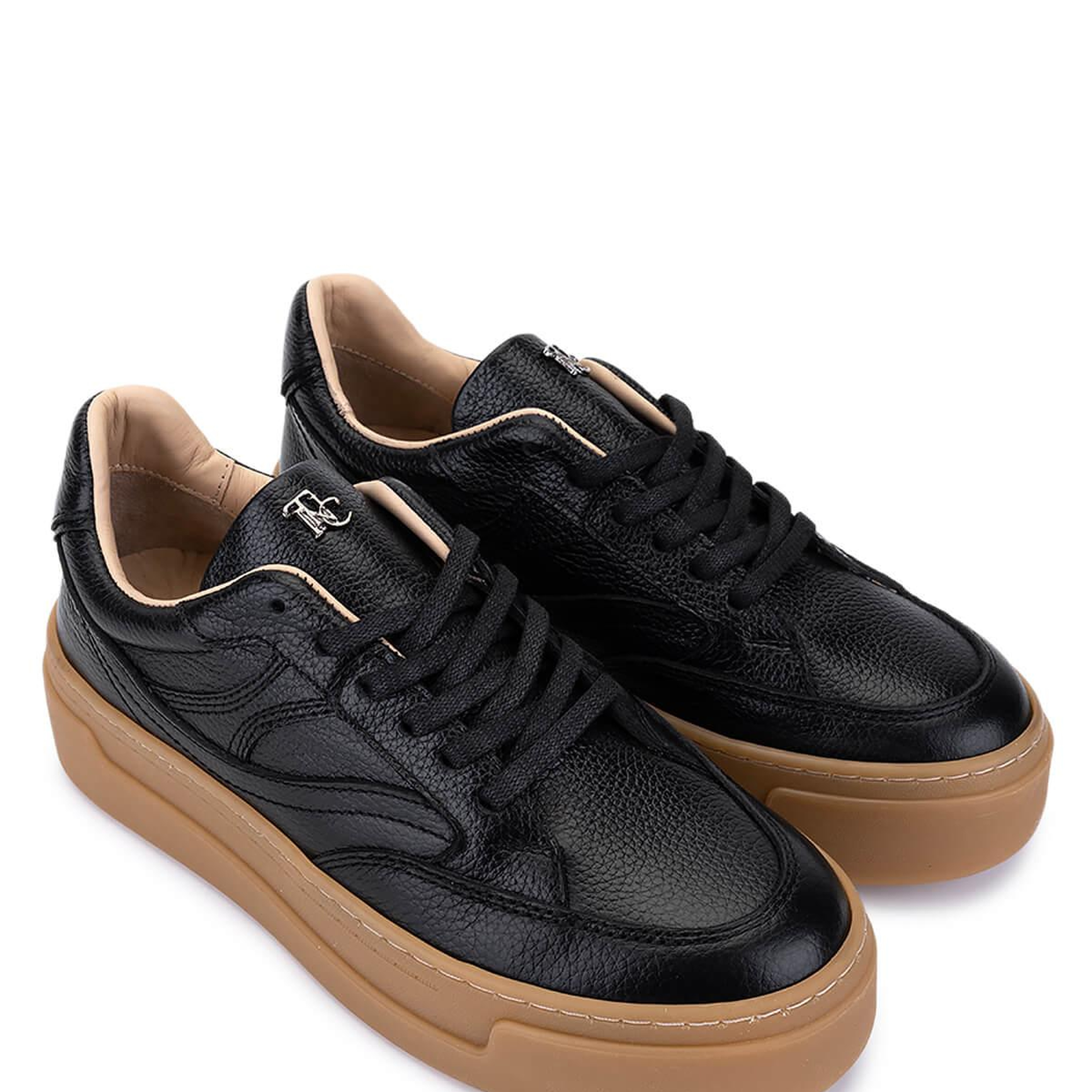 Tamer Tanca Kadın Hakiki Deri Siyah Floter Sneakers & Spor Ayakkabı