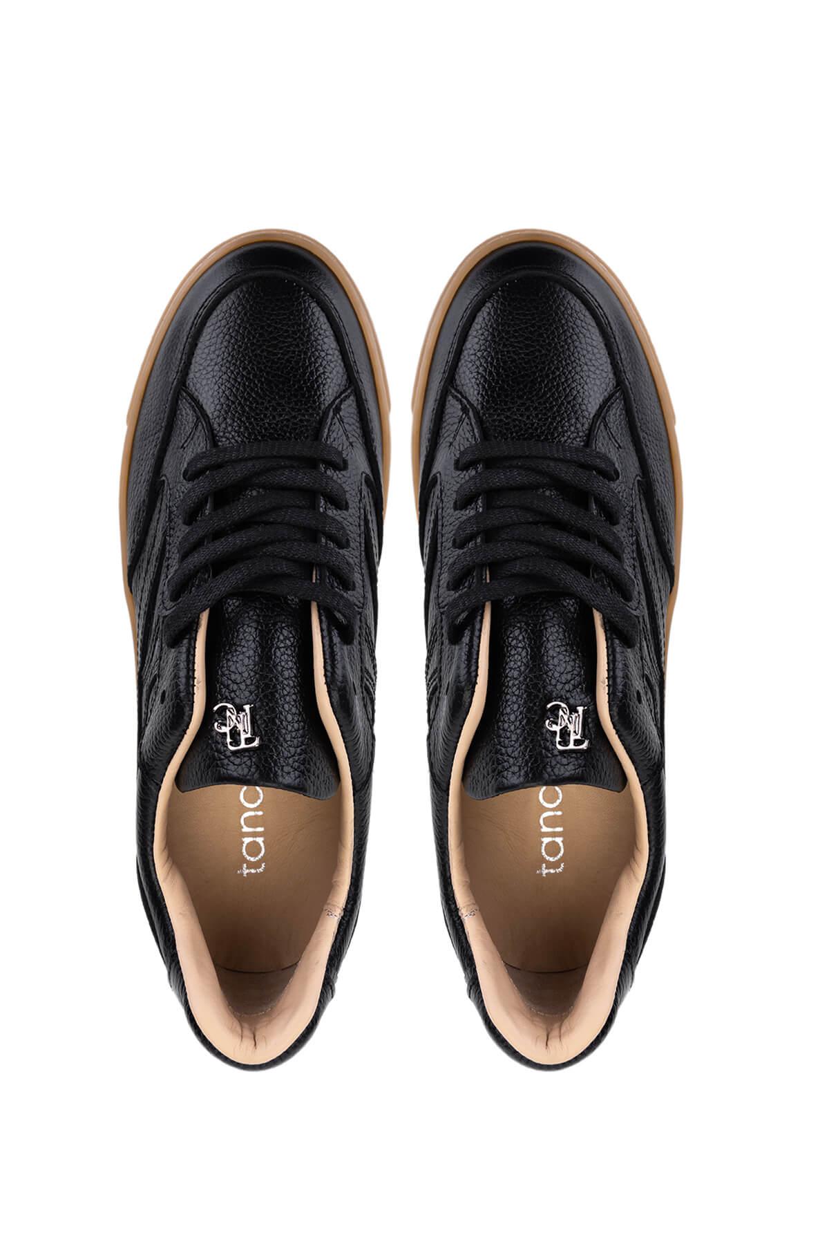 Tamer Tanca Kadın Hakiki Deri Siyah Floter Sneakers & Spor Ayakkabı