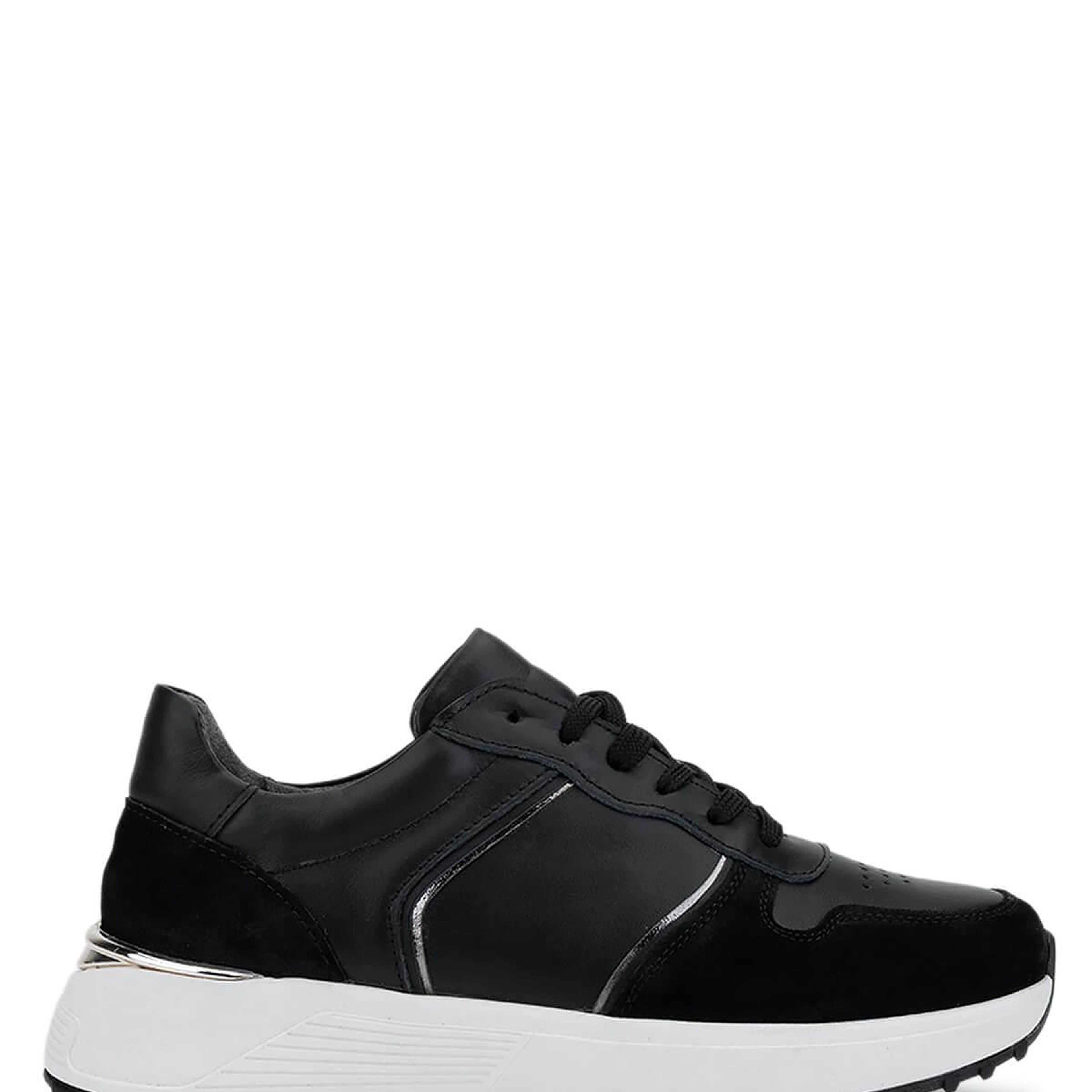 Tamer Tanca Kadın Hakiki Deri Siyah Süet Sneakers & Spor Ayakkabı