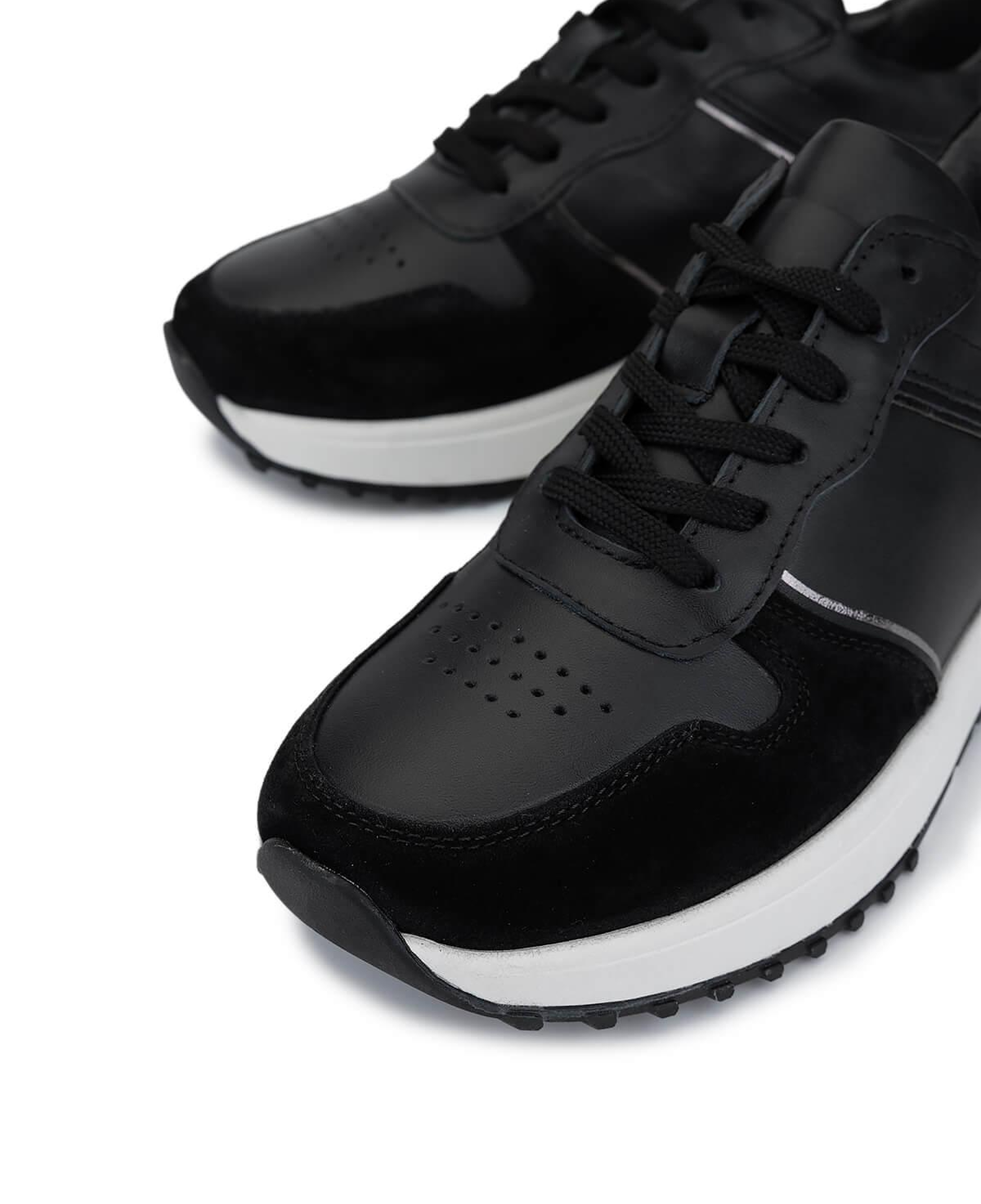 Tamer Tanca Kadın Hakiki Deri Siyah Süet Sneakers & Spor Ayakkabı