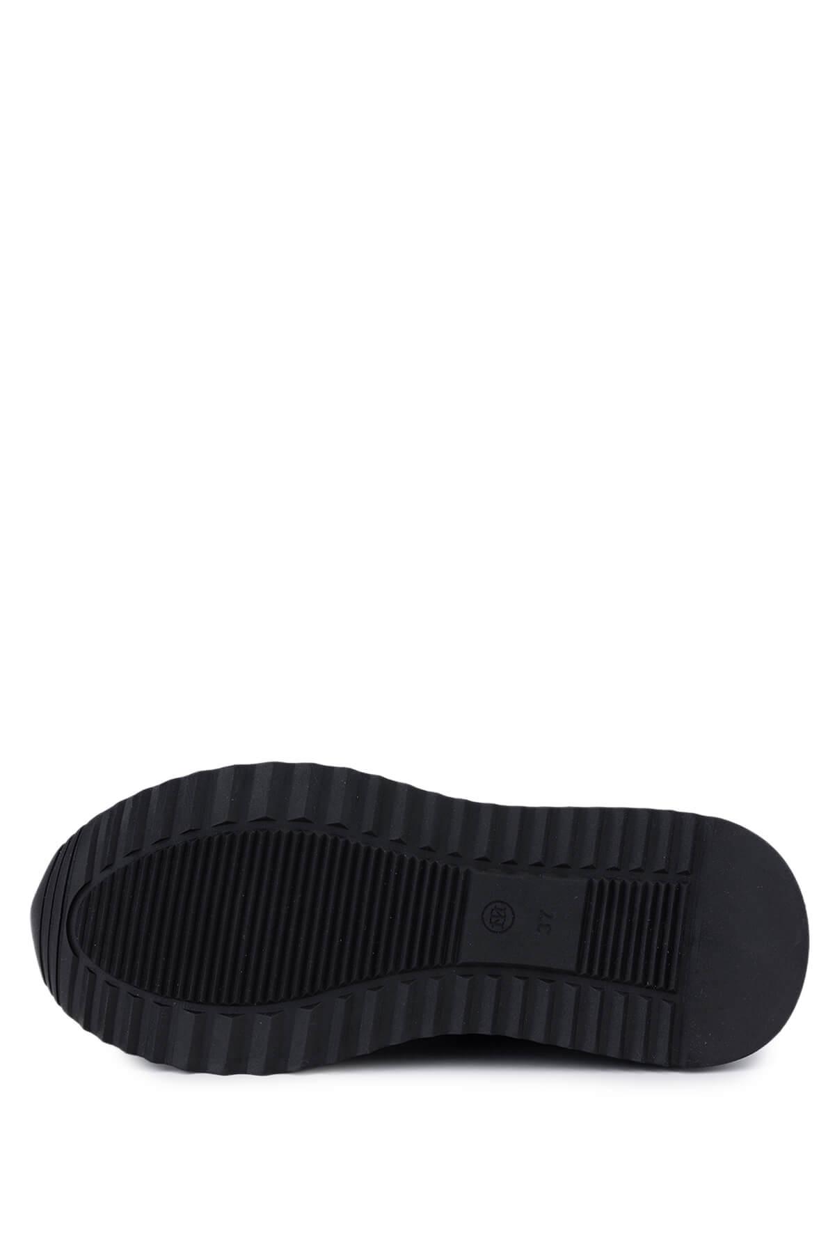 Tamer Tanca Kadın Siyah Hakiki Deri Sneakers & Spor Ayakkabı