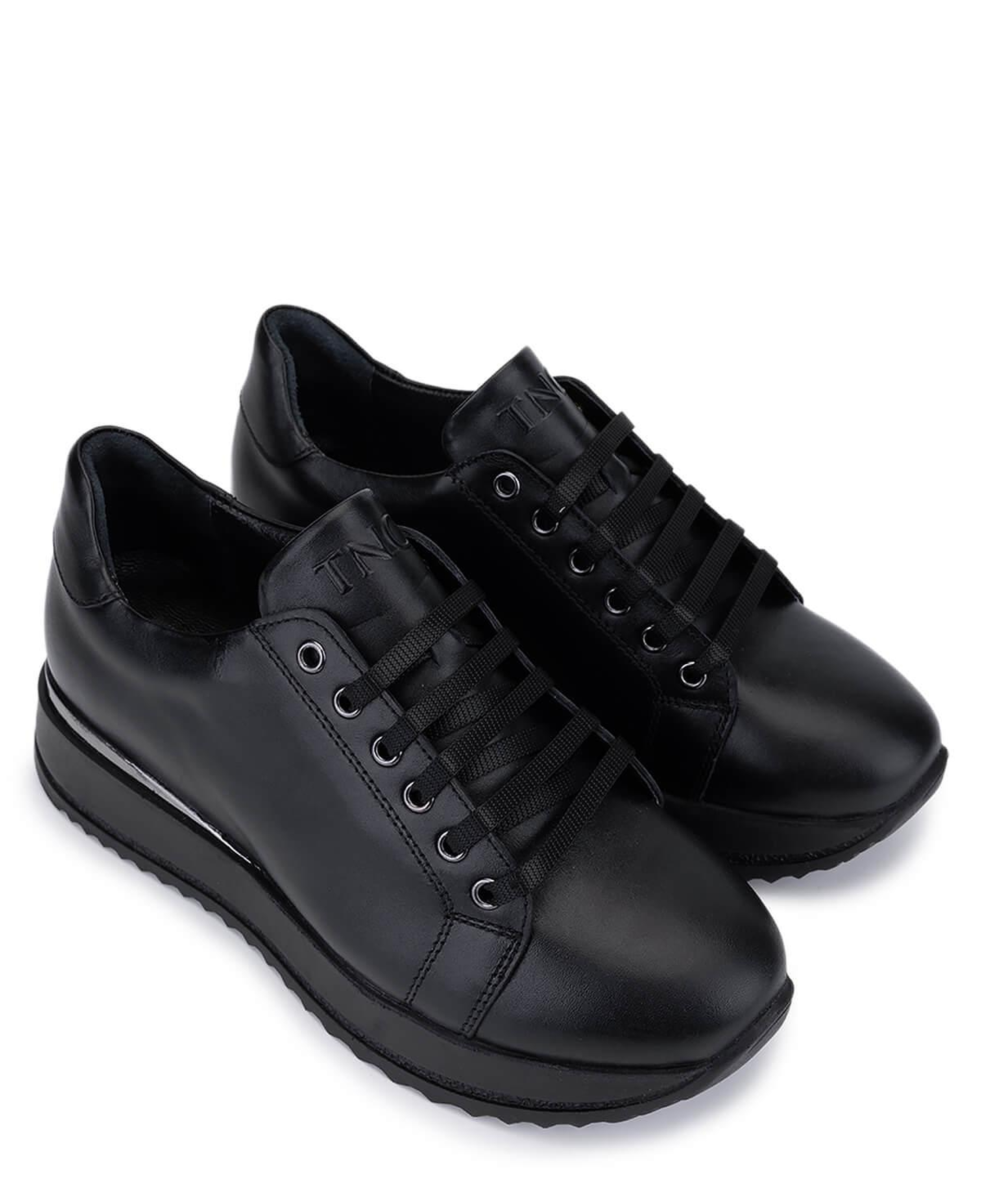 Tamer Tanca Kadın Siyah Hakiki Deri Sneakers & Spor Ayakkabı