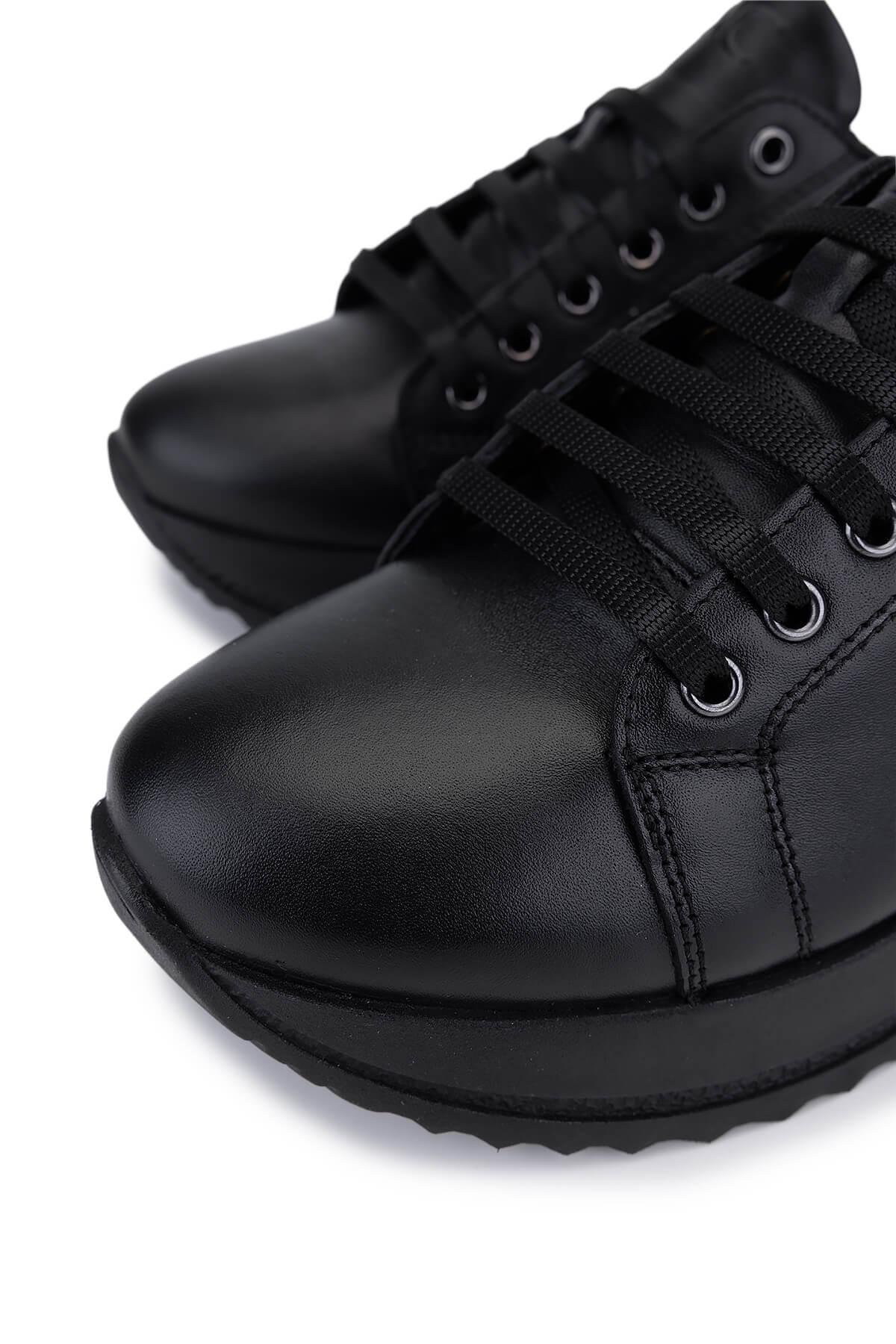 Tamer Tanca Kadın Siyah Hakiki Deri Sneakers & Spor Ayakkabı