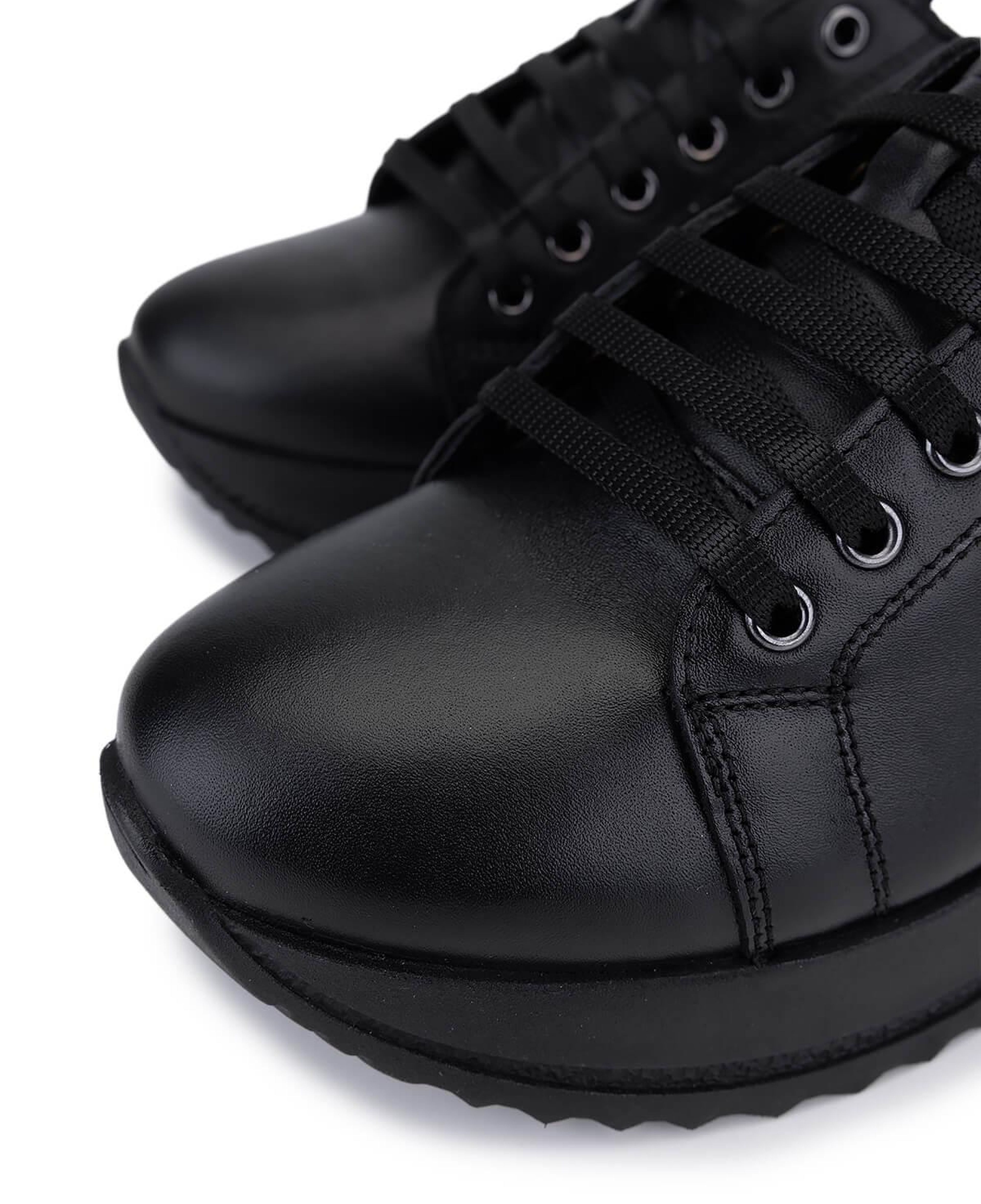 Tamer Tanca Kadın Siyah Hakiki Deri Sneakers & Spor Ayakkabı