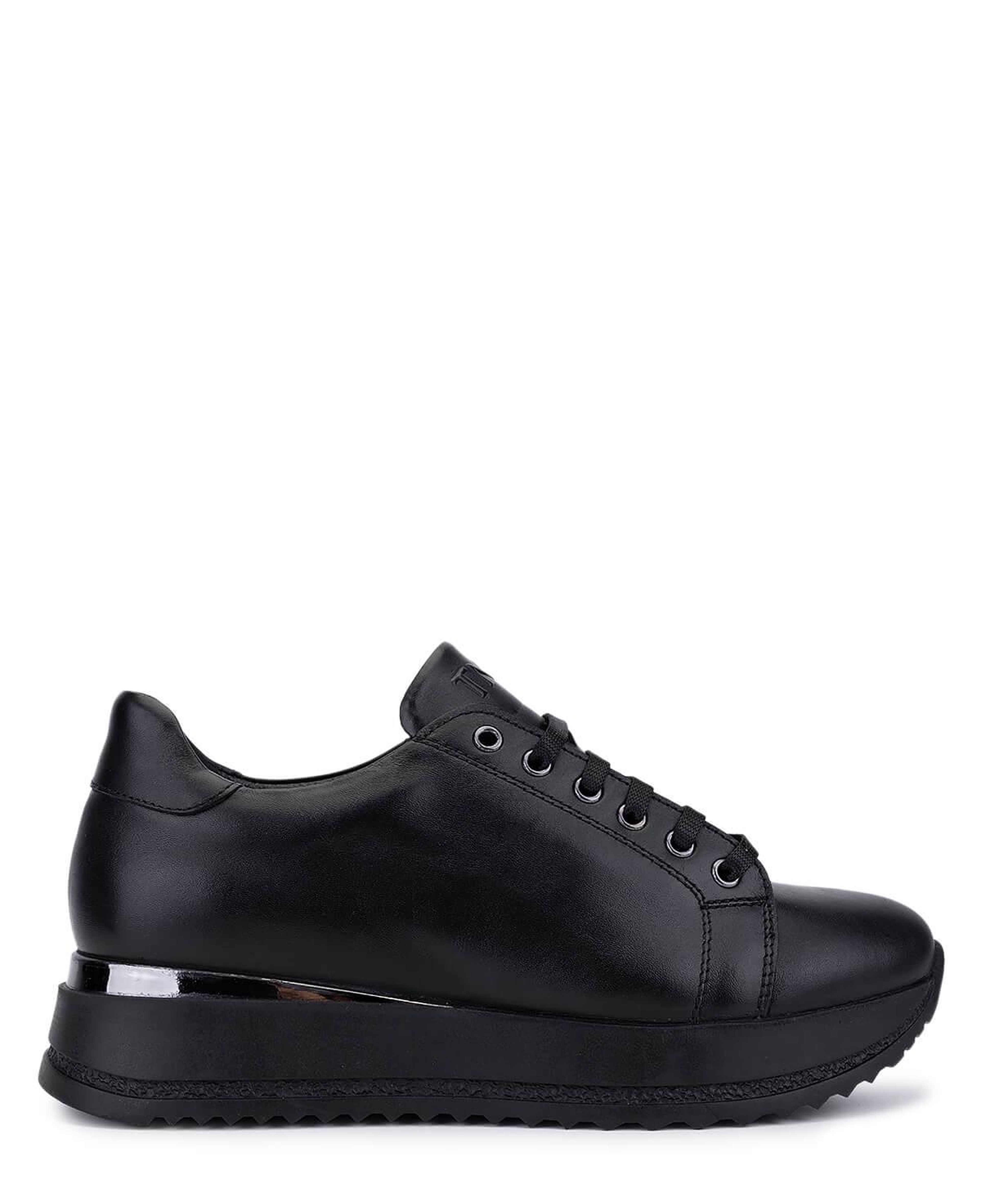 Tamer Tanca Kadın Siyah Hakiki Deri Sneakers & Spor Ayakkabı