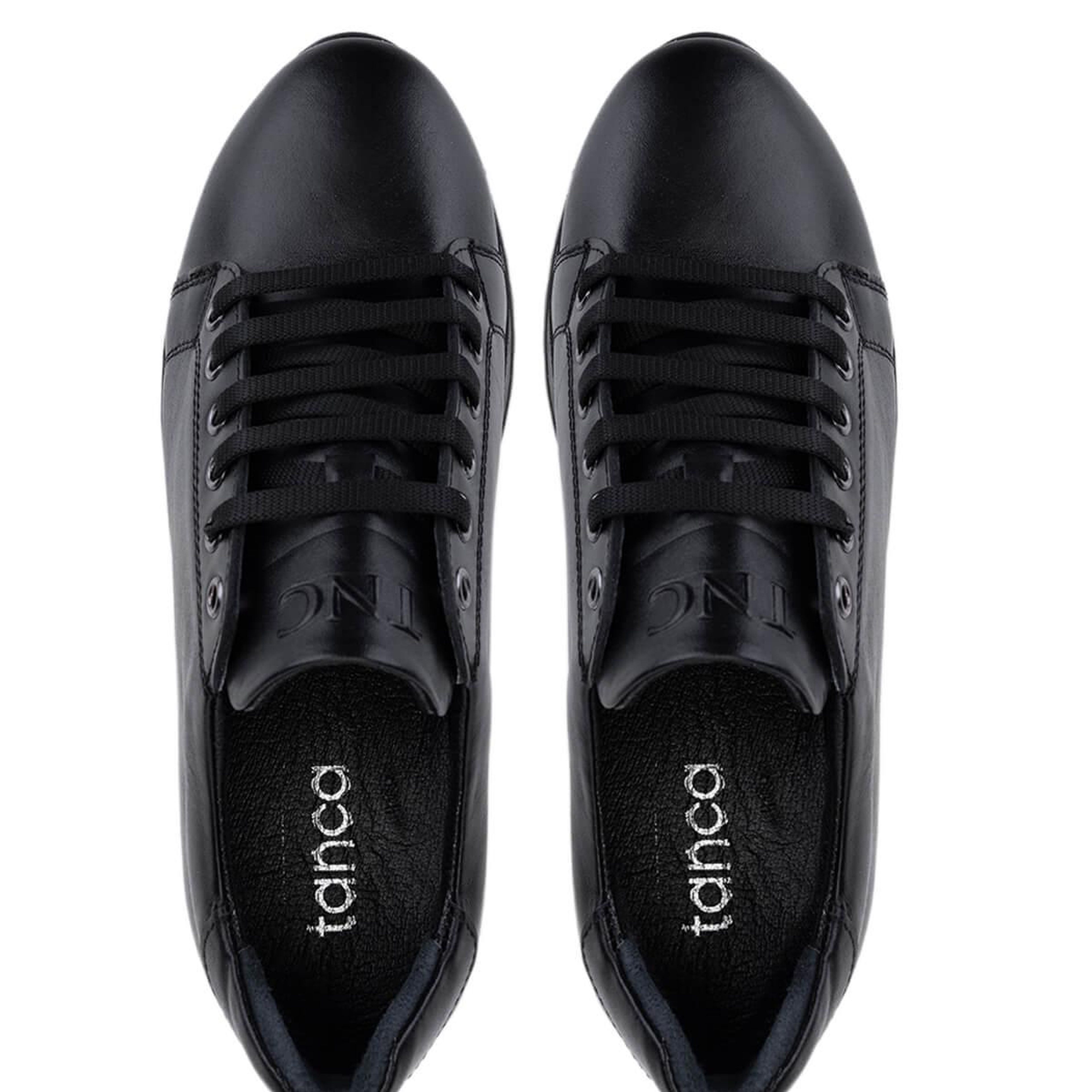 Tamer Tanca Kadın Siyah Hakiki Deri Sneakers & Spor Ayakkabı