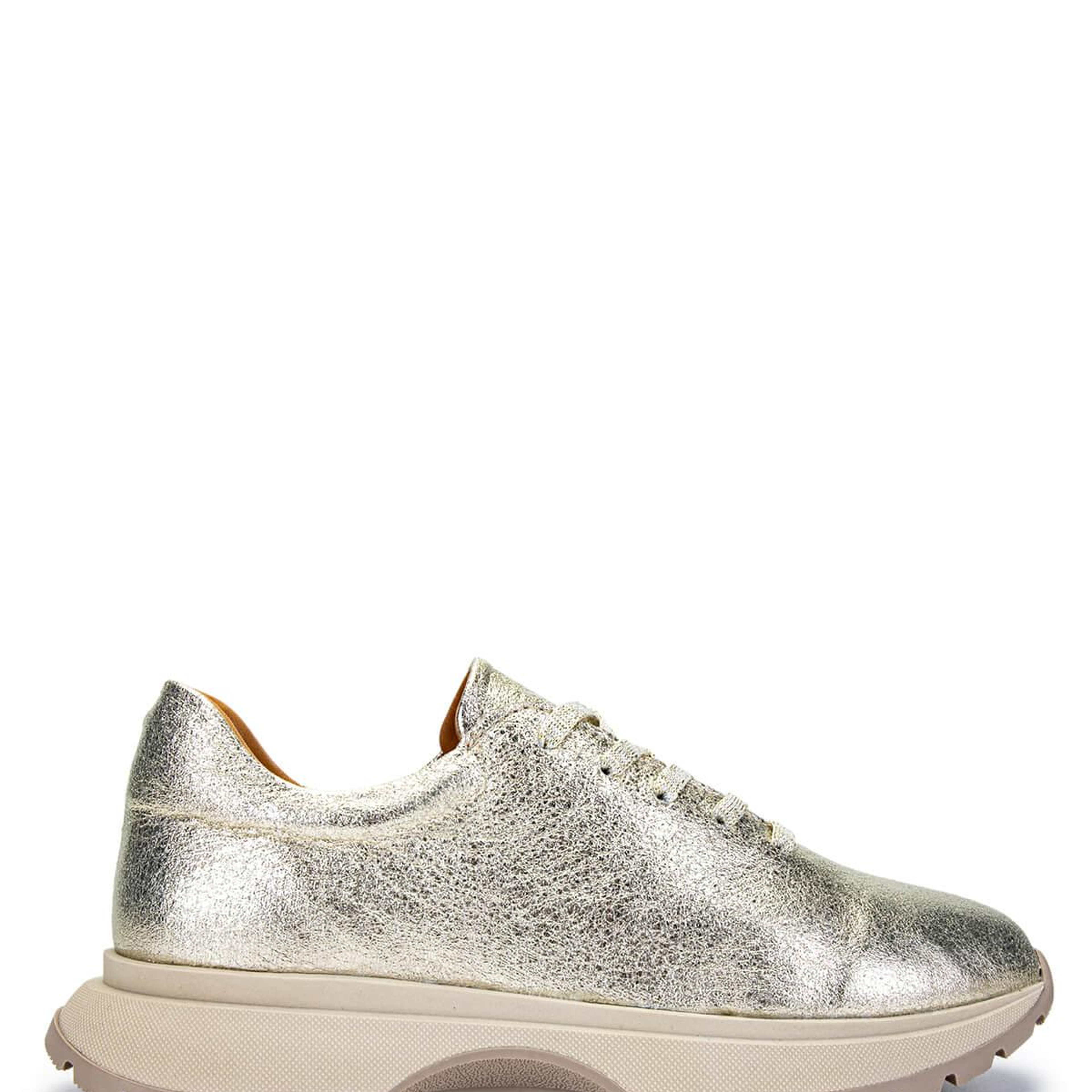 Tamer Tanca Kadın Hakiki Deri Altın Rugan Sneakers & Spor Ayakkabı