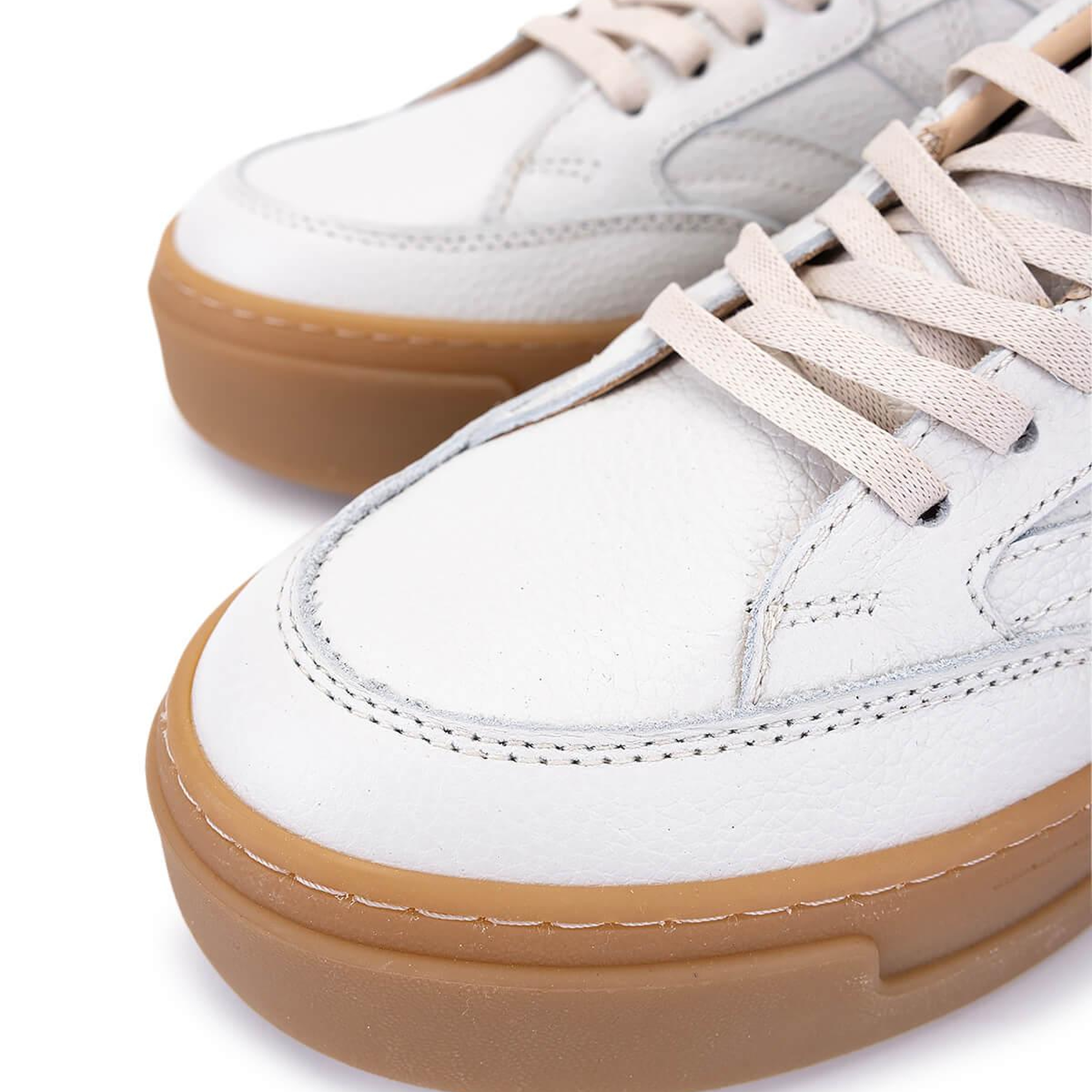 Tamer Tanca Kadın Hakiki Deri Kırık Beyaz Sneakers & Spor Ayakkabı