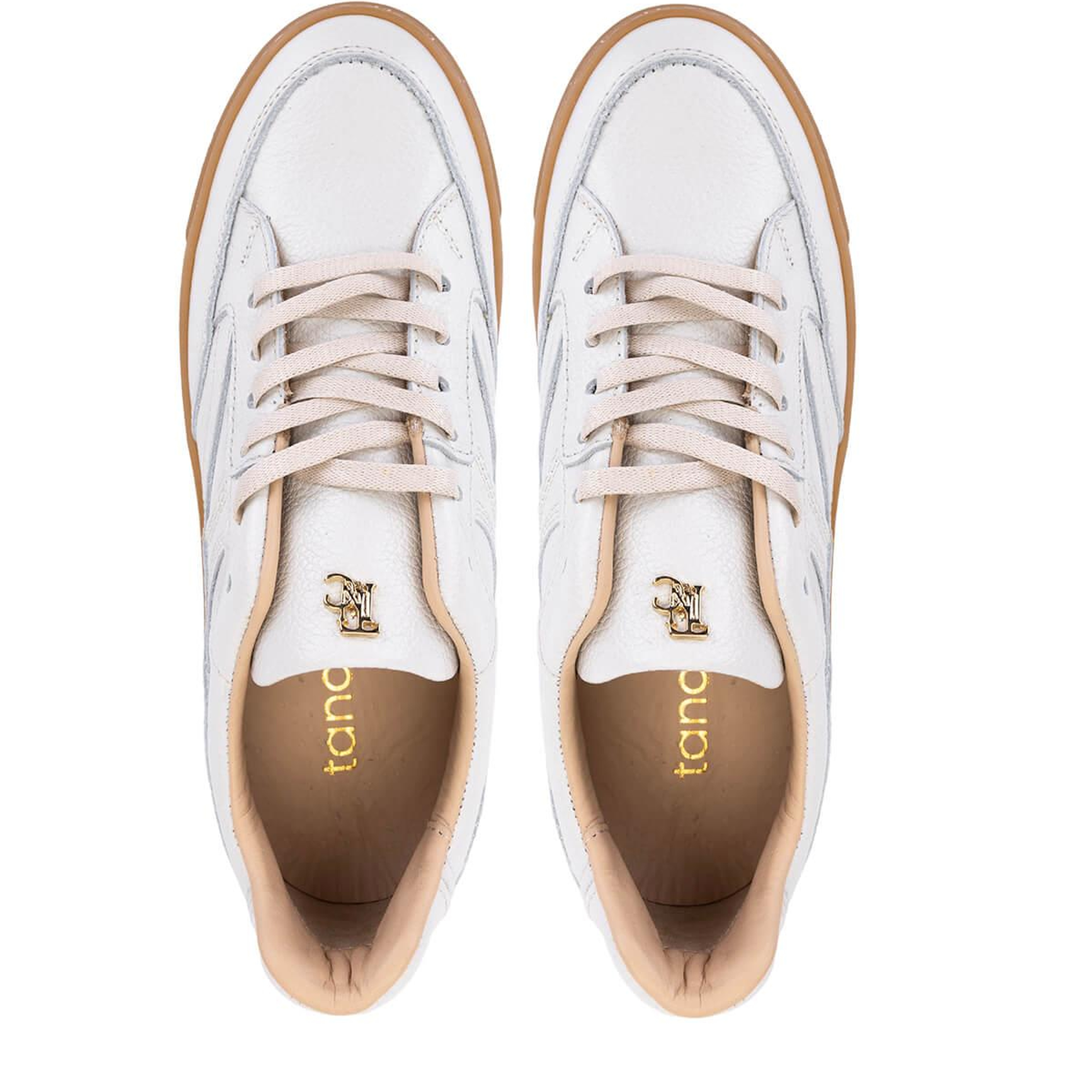 Tamer Tanca Kadın Hakiki Deri Kırık Beyaz Sneakers & Spor Ayakkabı