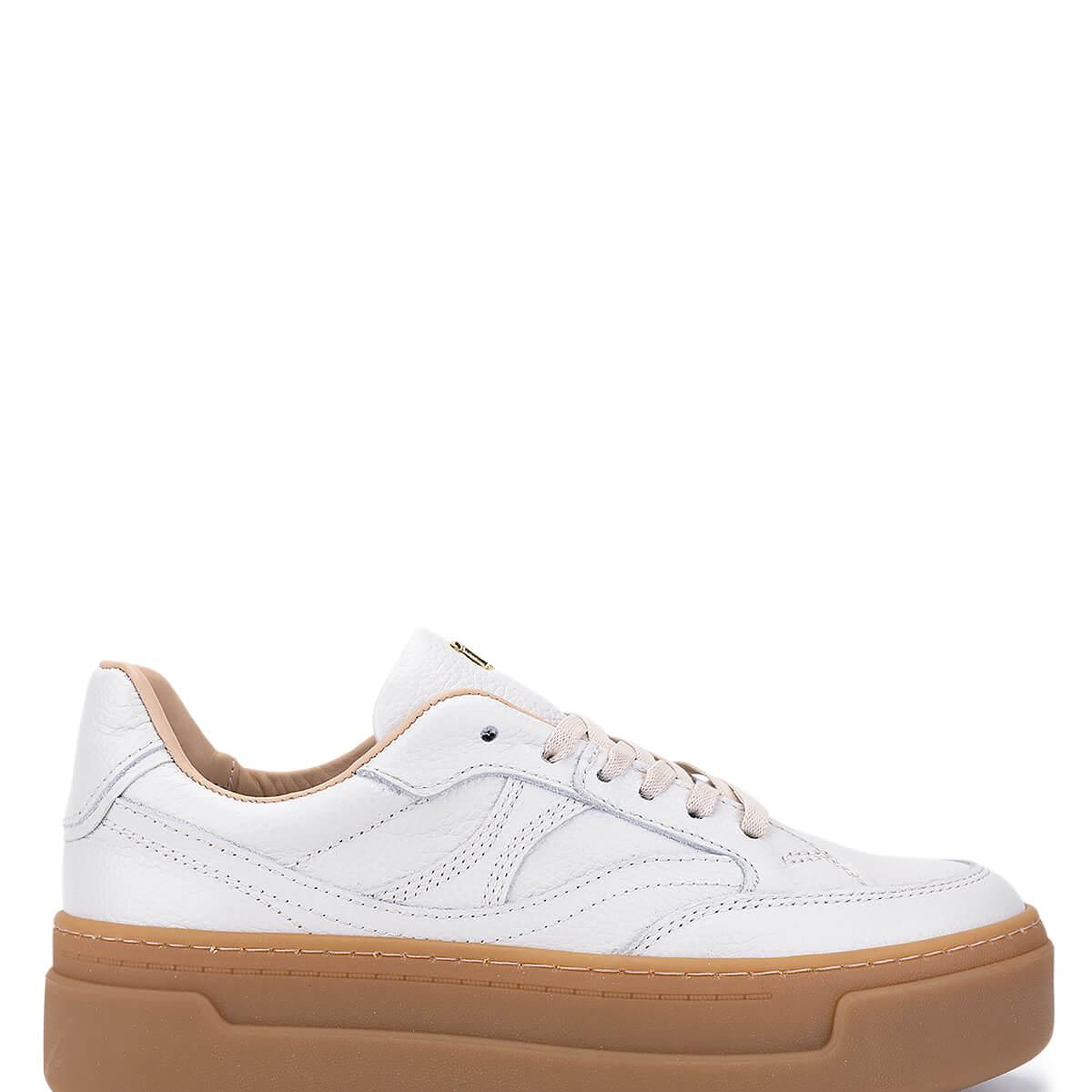 Tamer Tanca Kadın Hakiki Deri Kırık Beyaz Sneakers & Spor Ayakkabı