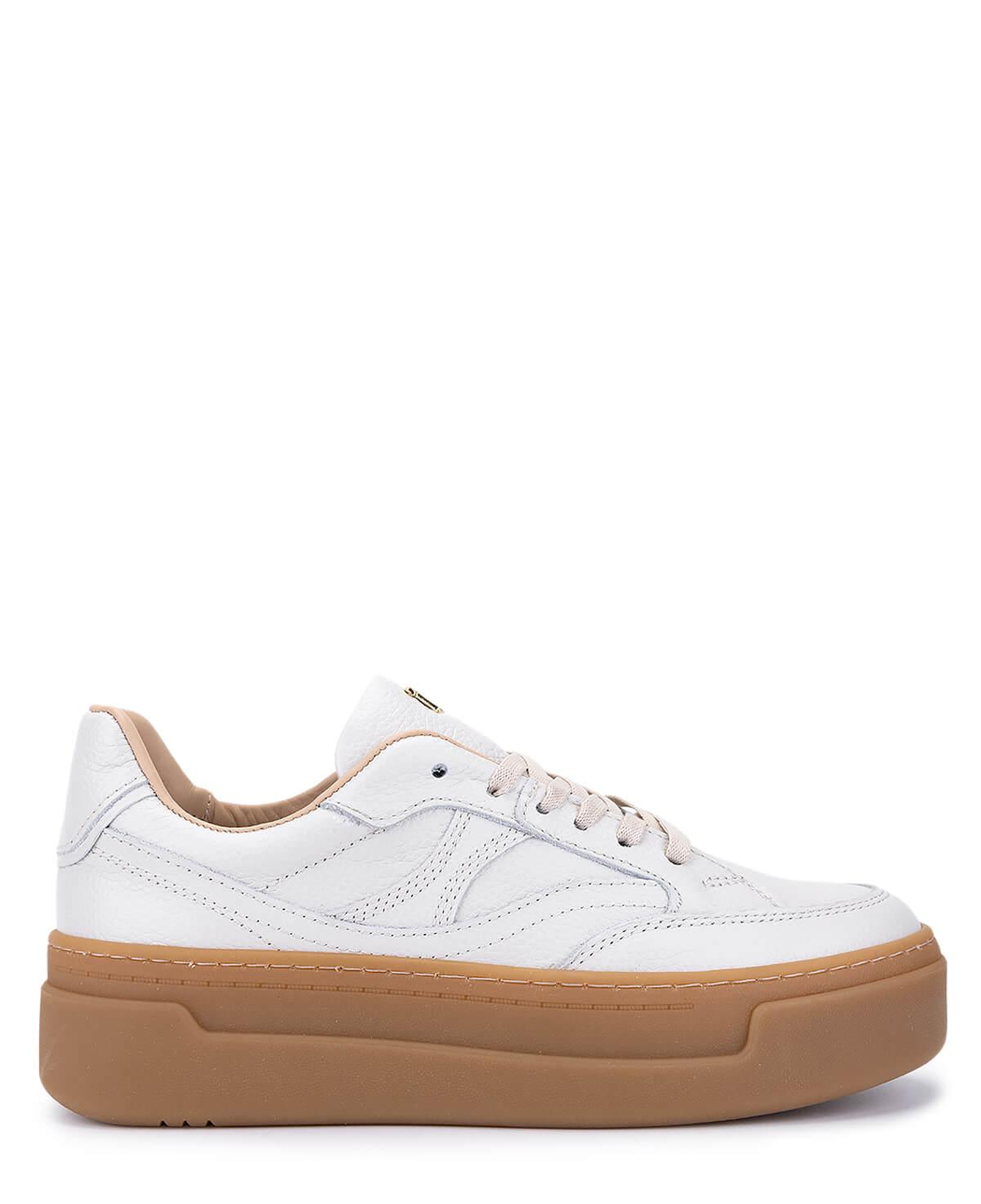 Tamer Tanca Kadın Hakiki Deri Kırık Beyaz Sneakers & Spor Ayakkabı